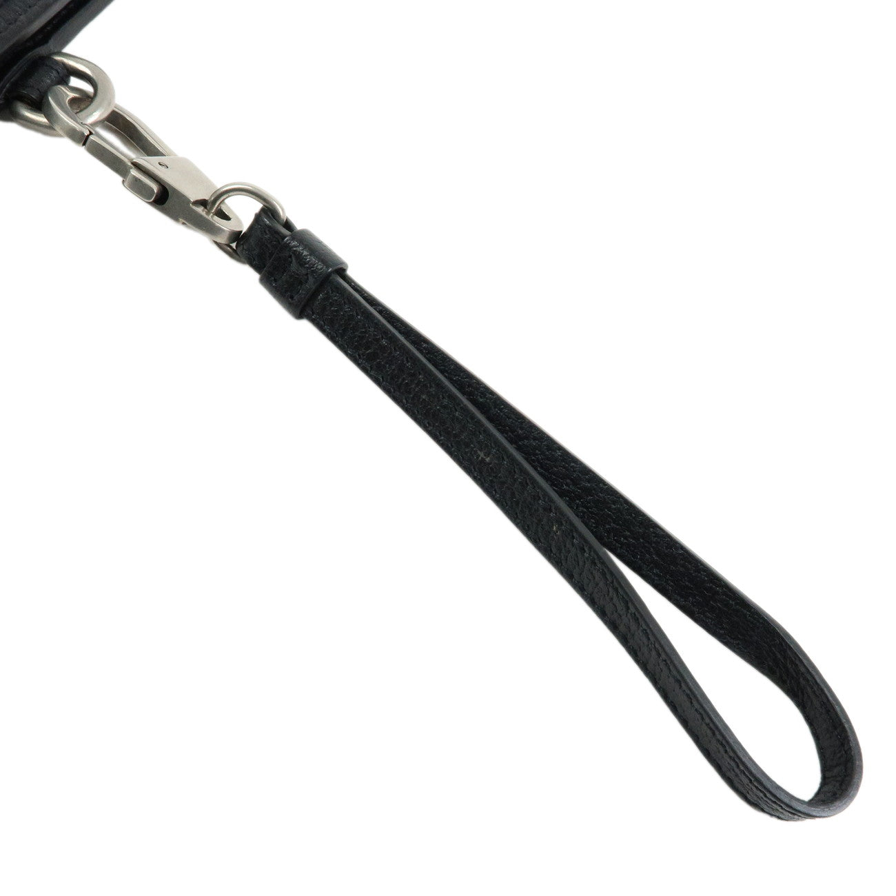 GUCCI Off The Grid GG Nylon Leather Clutch Bag Black Gold 625598