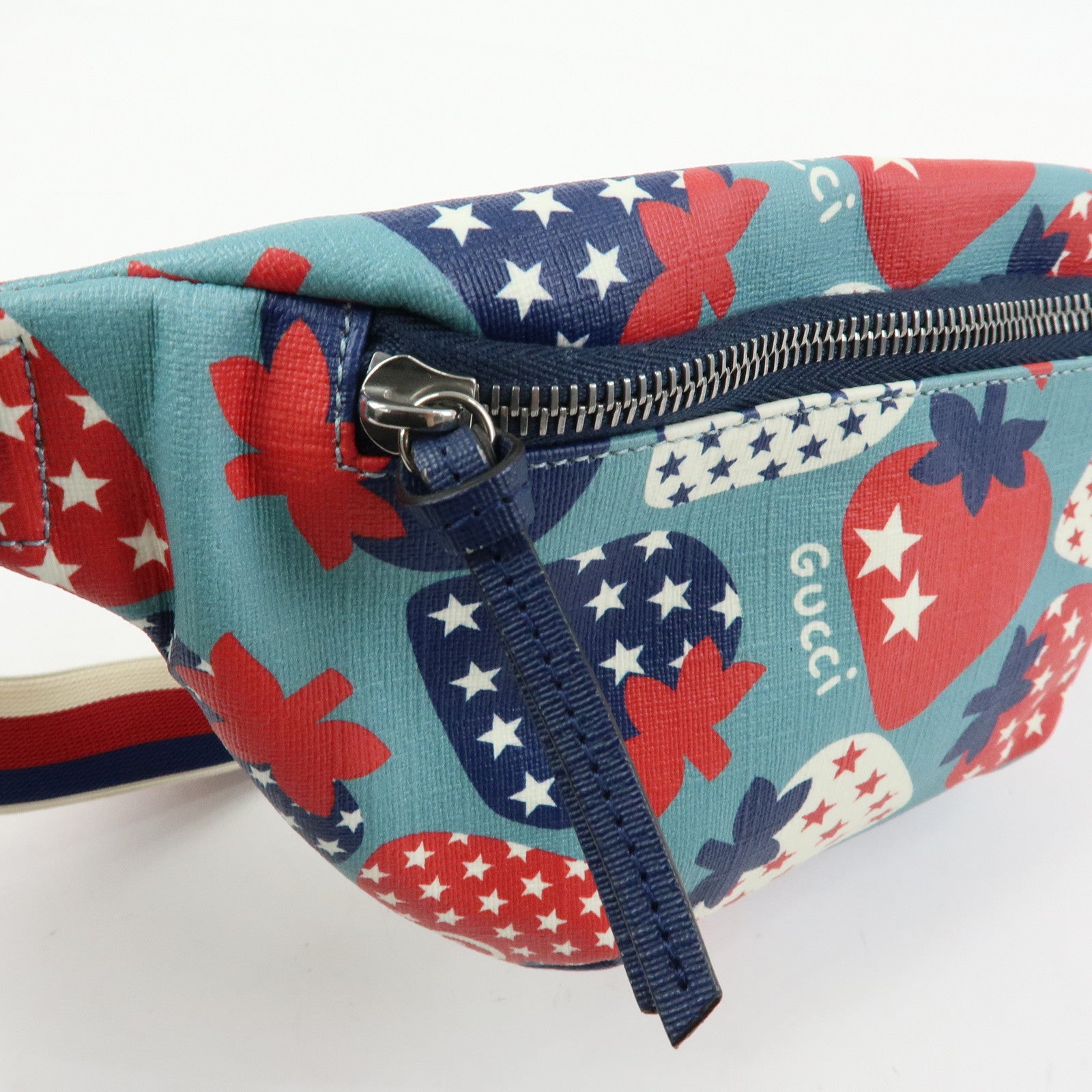 GUCCI  Children's Sherry PVC Waist Pouch Body Bag Strawberry 502095