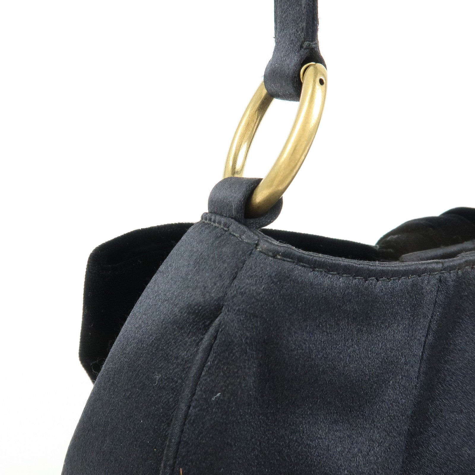 SAINT LAURENT PARIS YSL YVES SAINT LAURENT Velvet Satin Hand Bag