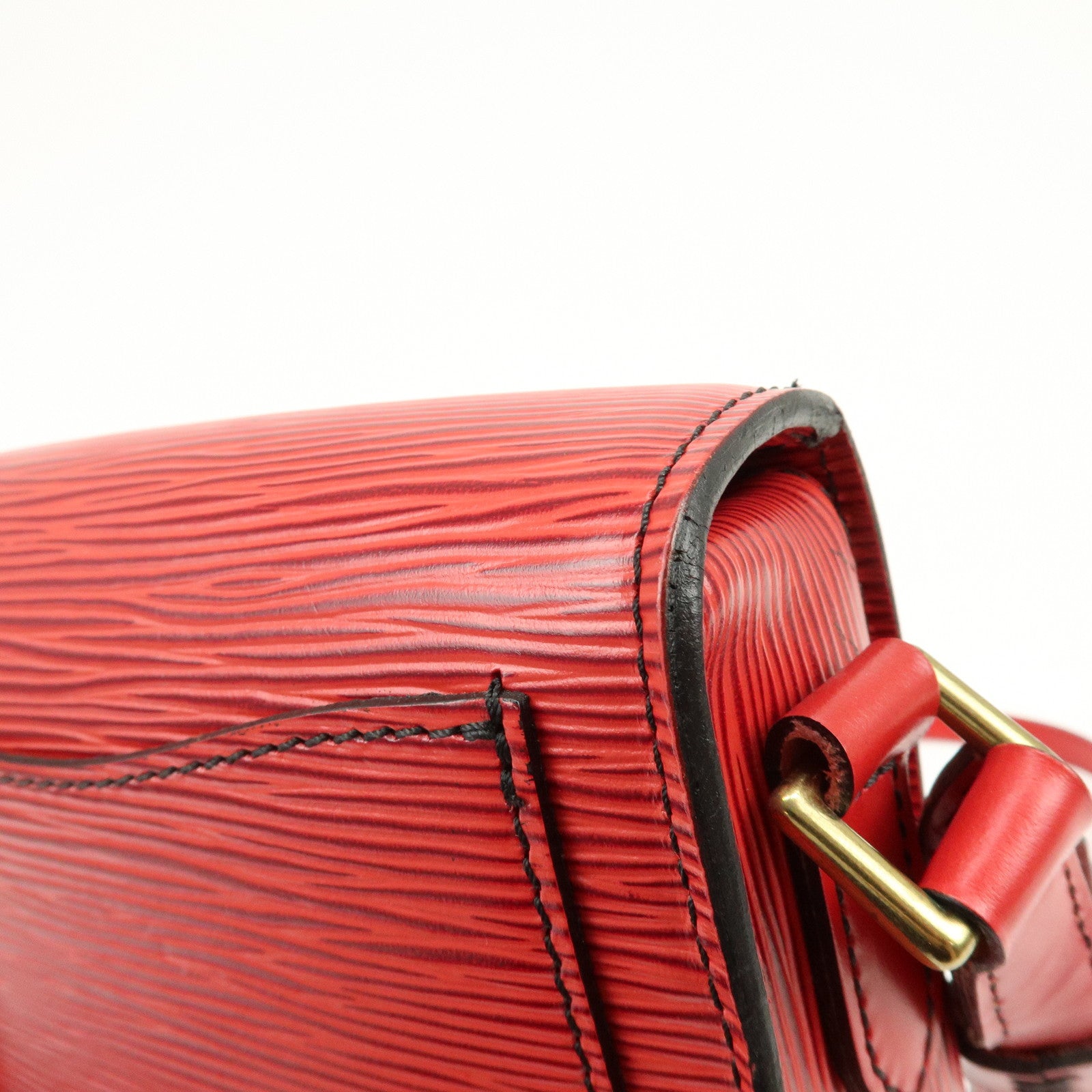 Louis Vuitton Epi Leather Mini Saint Cloud Shoulder Bag Red M52217