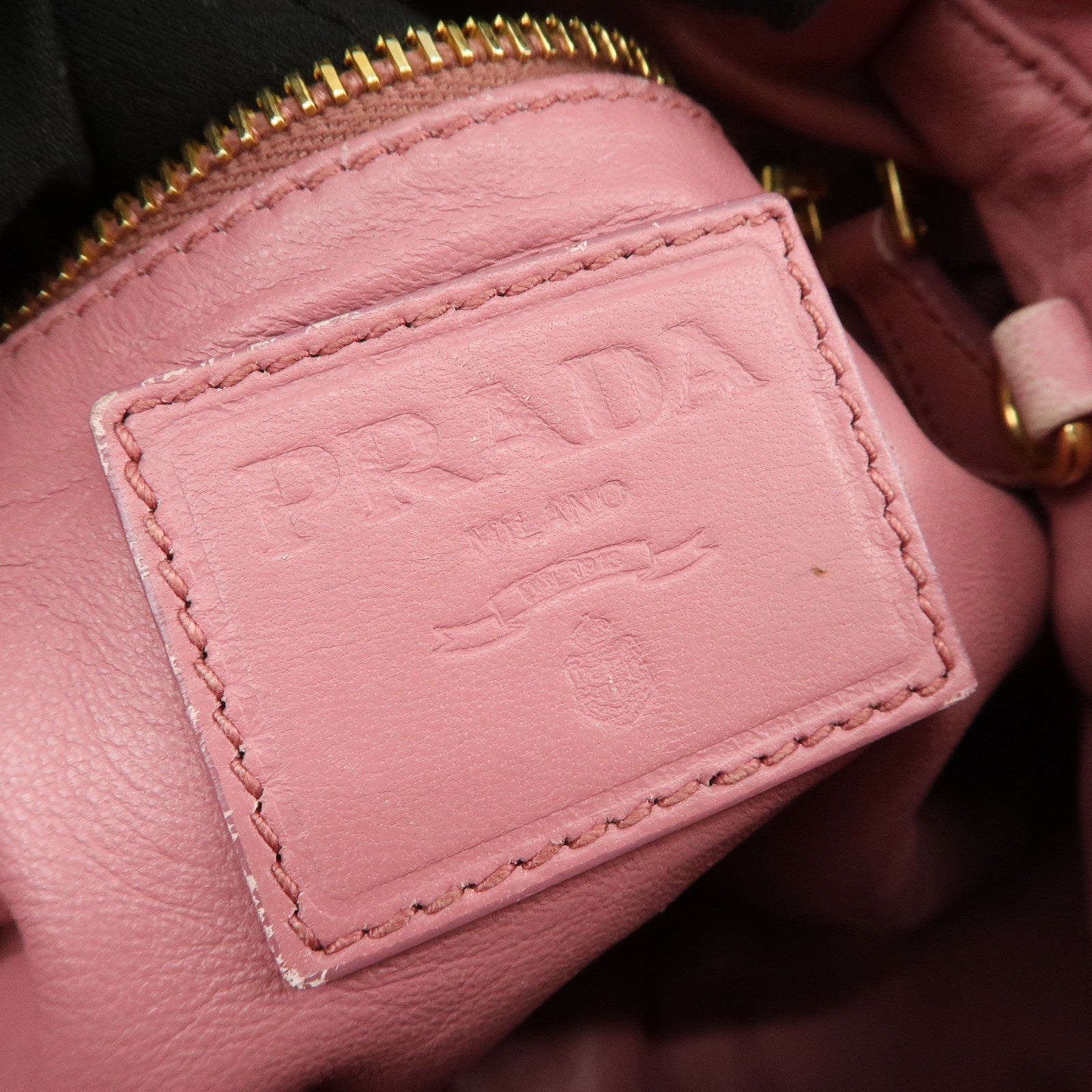 PRADA Leather 2Way Bag Hand Bag Shoulder Bag Pink BN1682