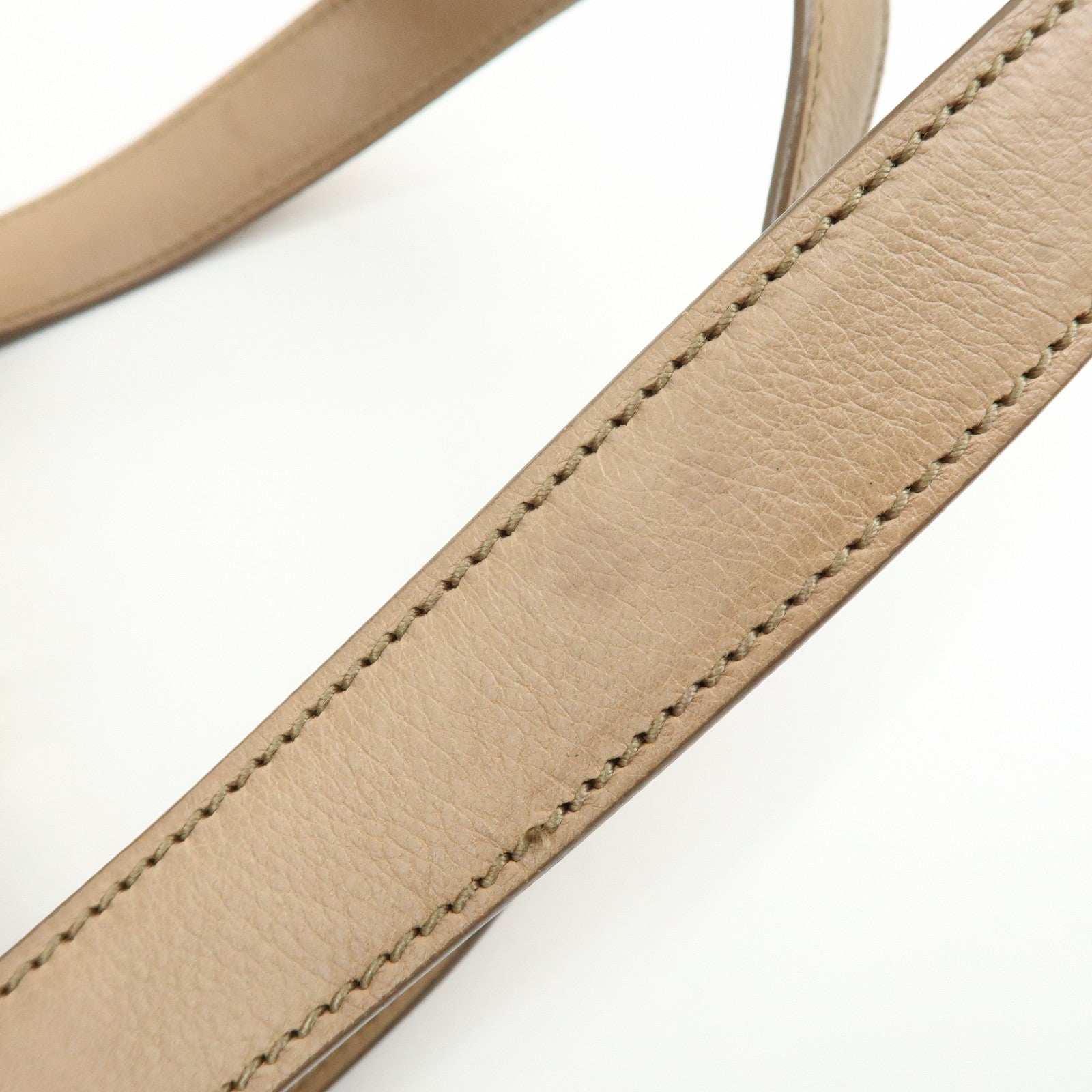 SAINT LAURENT PARIS Muse Leather Hand Bag Tote Bag Beige