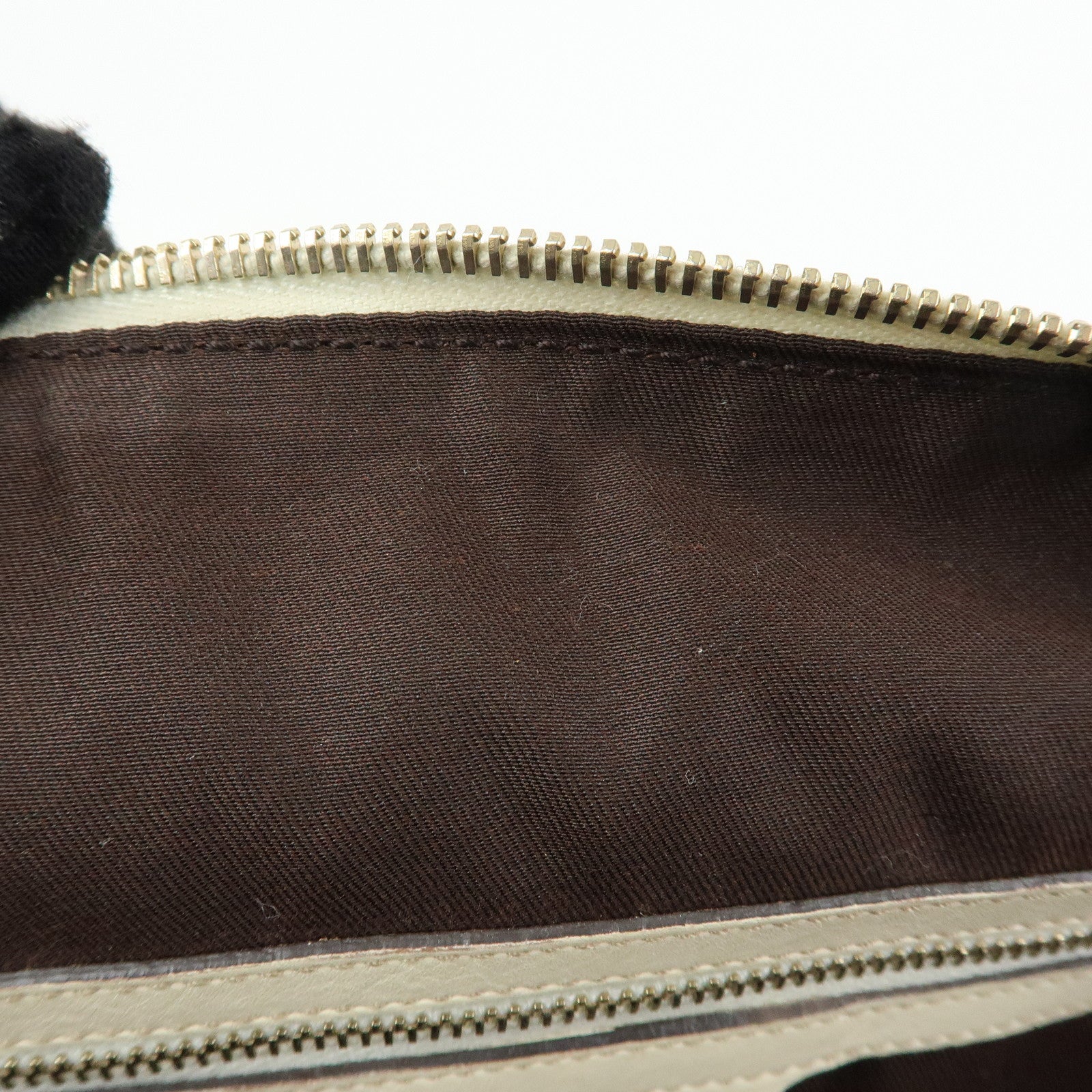 GUCCI Interlocking G Sherry Leather Boston Hand Bag Ivory 170009