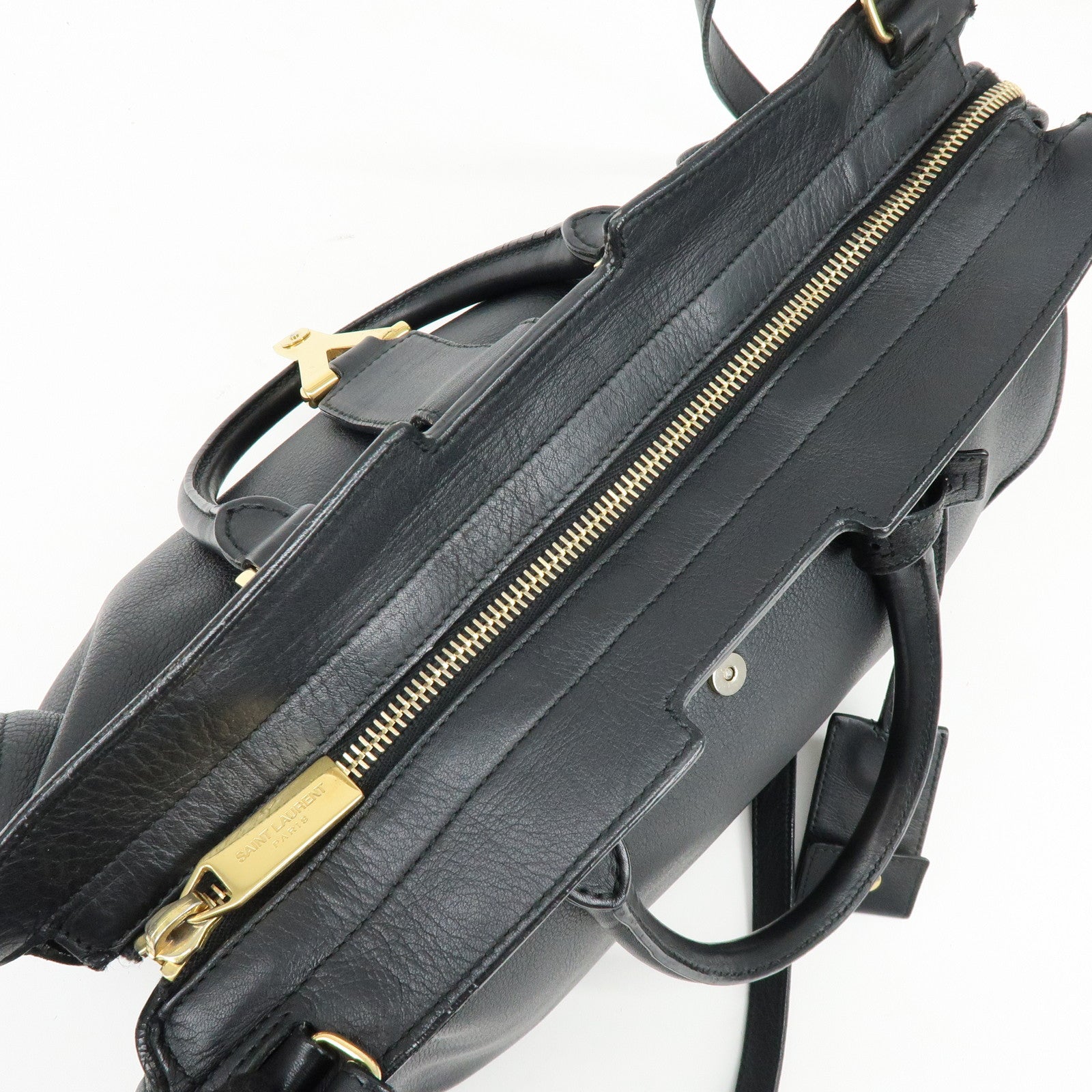 SAINT LAURENT PARIS Petit Cabas Y Line Leather 2Way Bag 311210