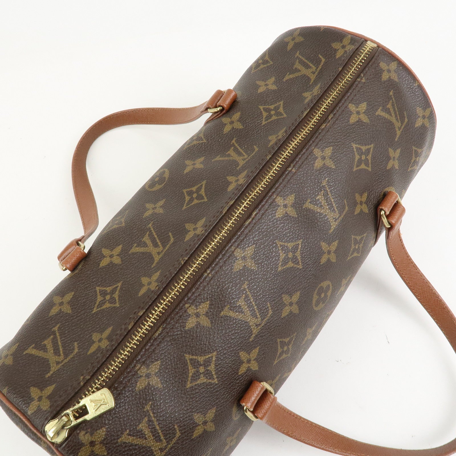 Louis Vuitton Monogram Papillon 30 Hand Bag Brown M51365