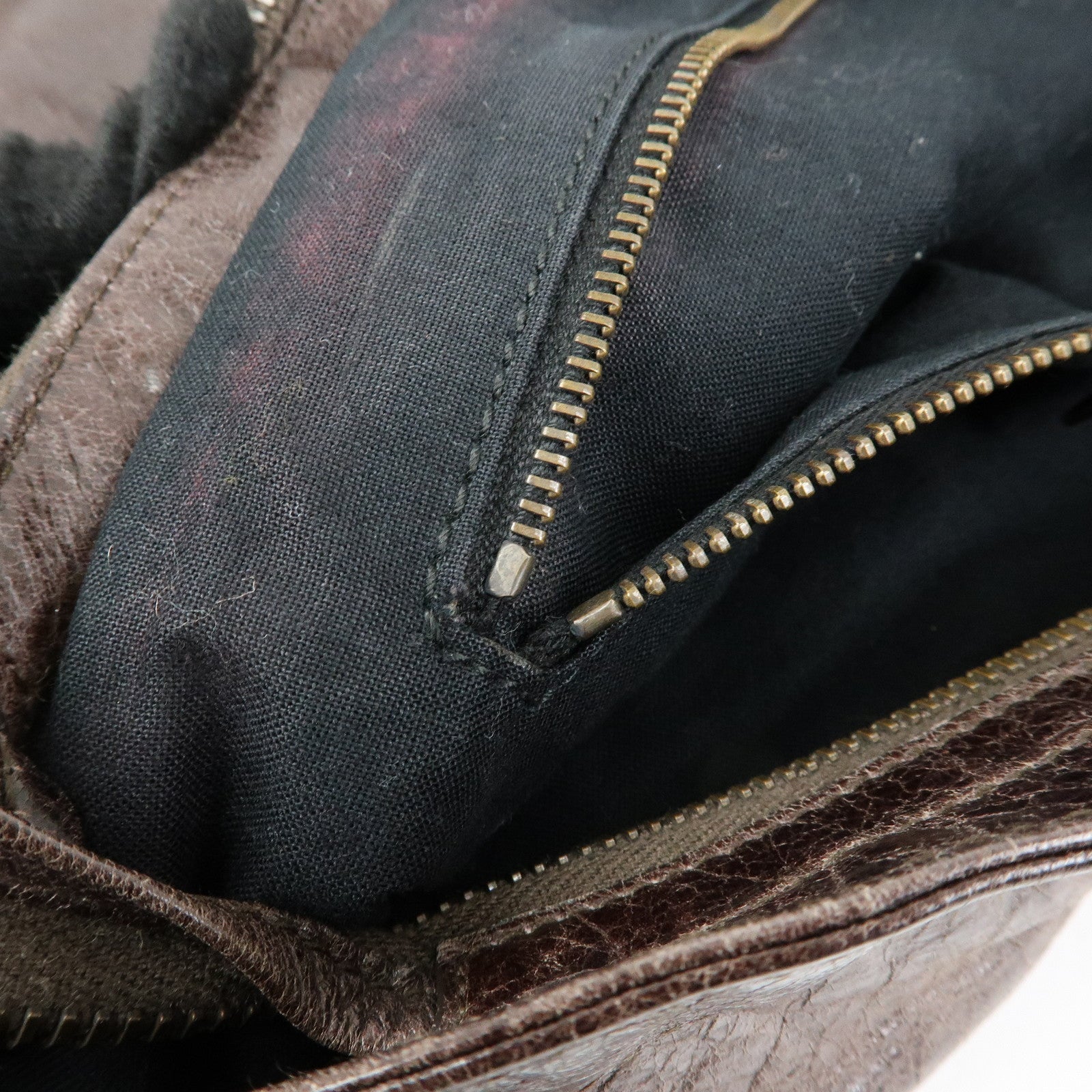 BALENCIAGA The Messenger Leather Shoulder Bag Brown 177289