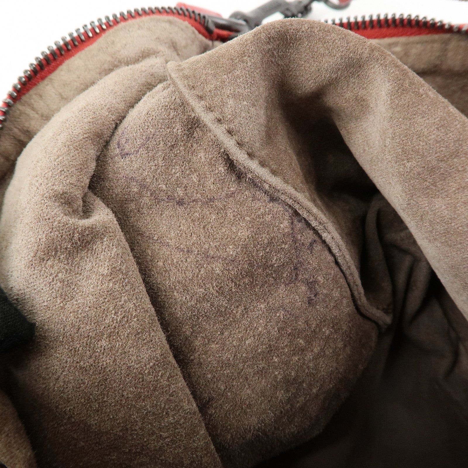 BOTTEGA VENETA Intrecciato Leather Hand Bag Shoulder Bag Red