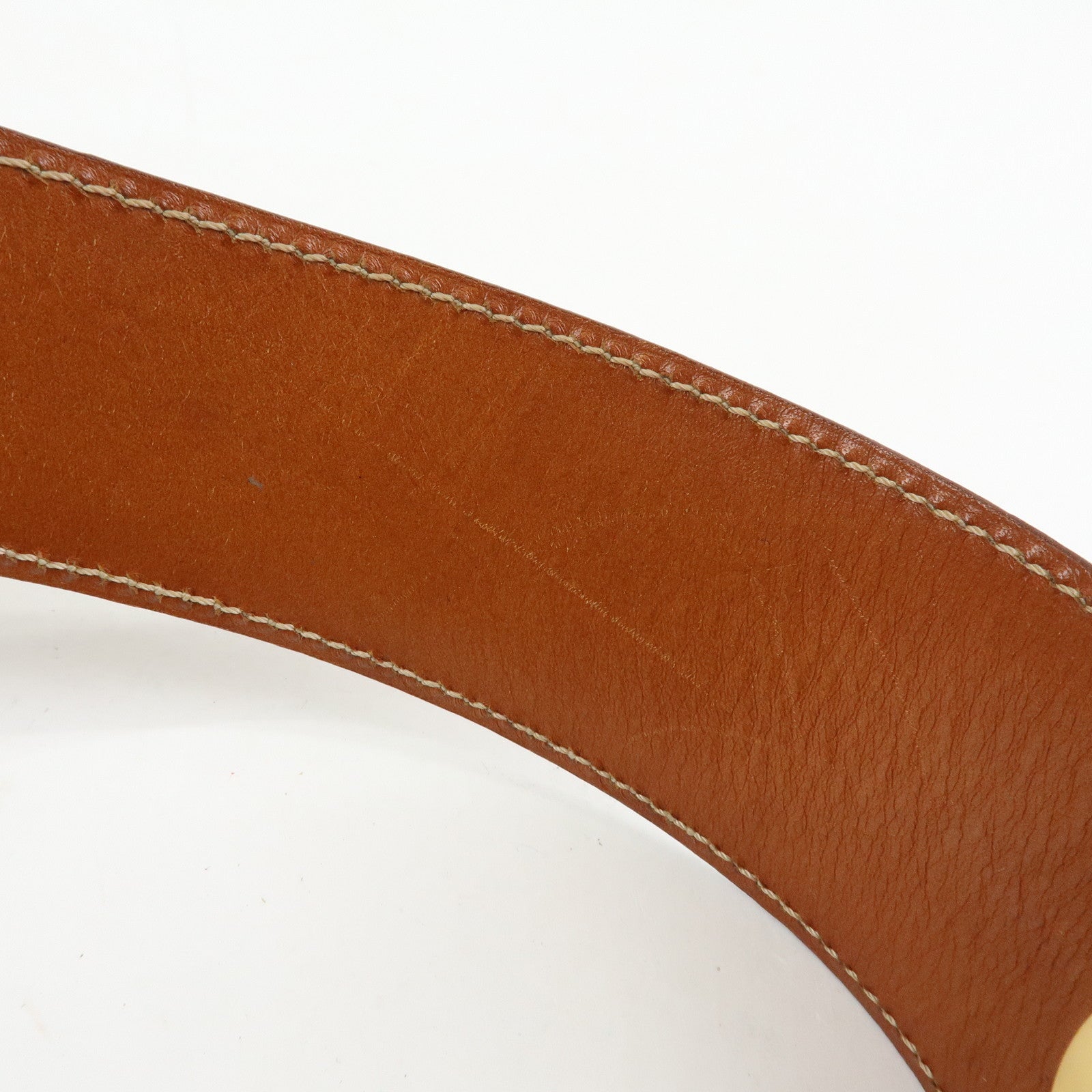 CELINE Macadam PVC Canvas Leather Shoulder Bag Brown
