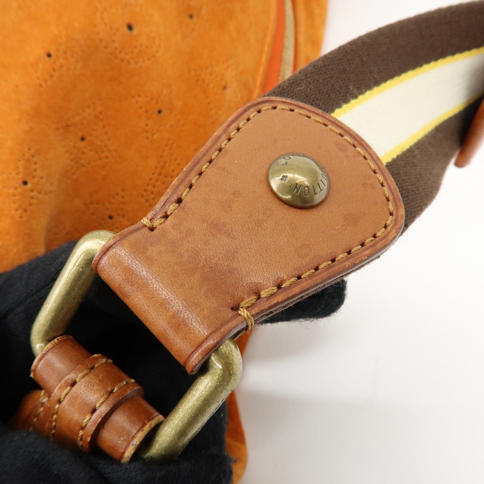 Louis Vuitton Monogram Onata GM Suede Shoulder Bag Orange M95119