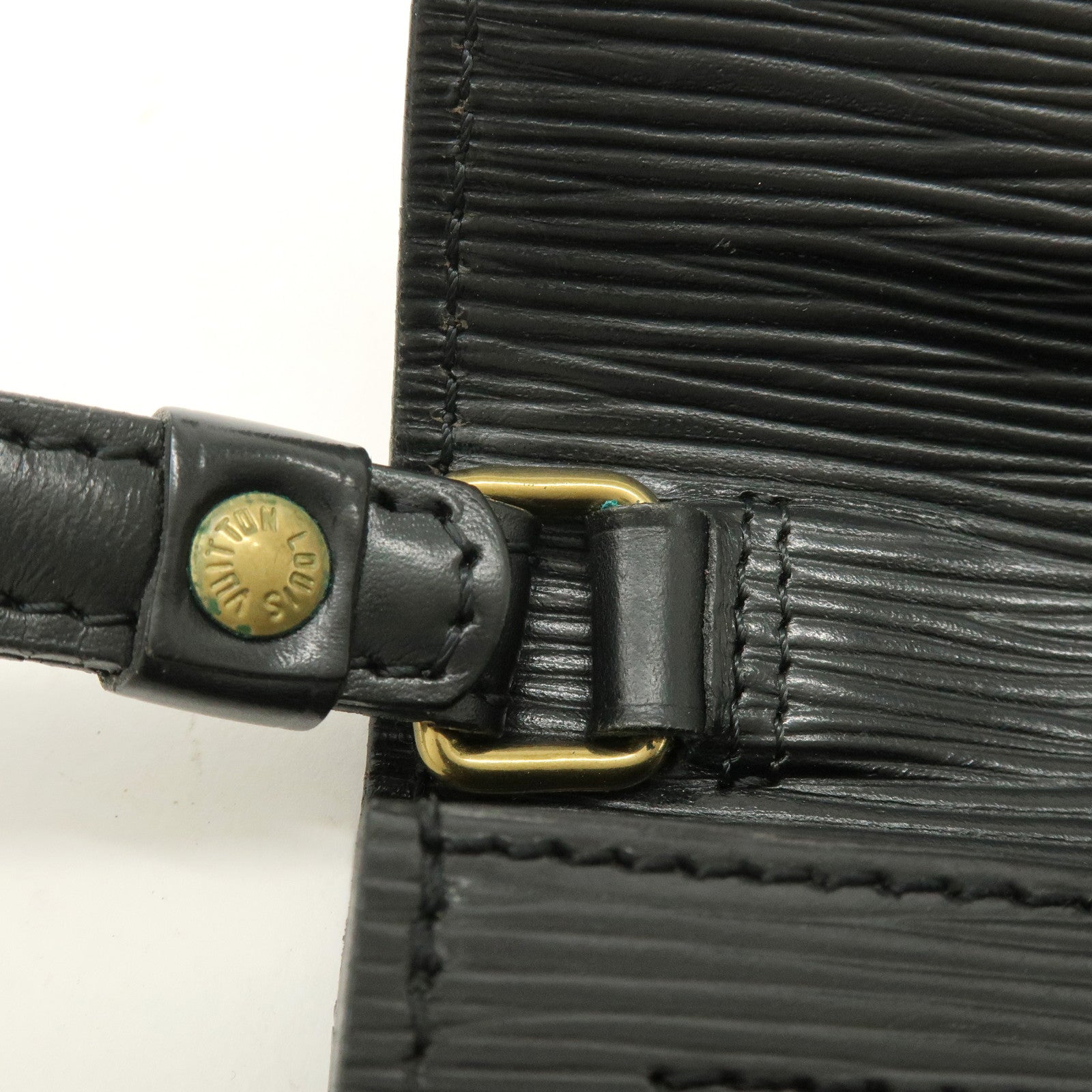 Louis Vuitton Epi Sellier Dragonne Clutch Bag Noir Black M52612