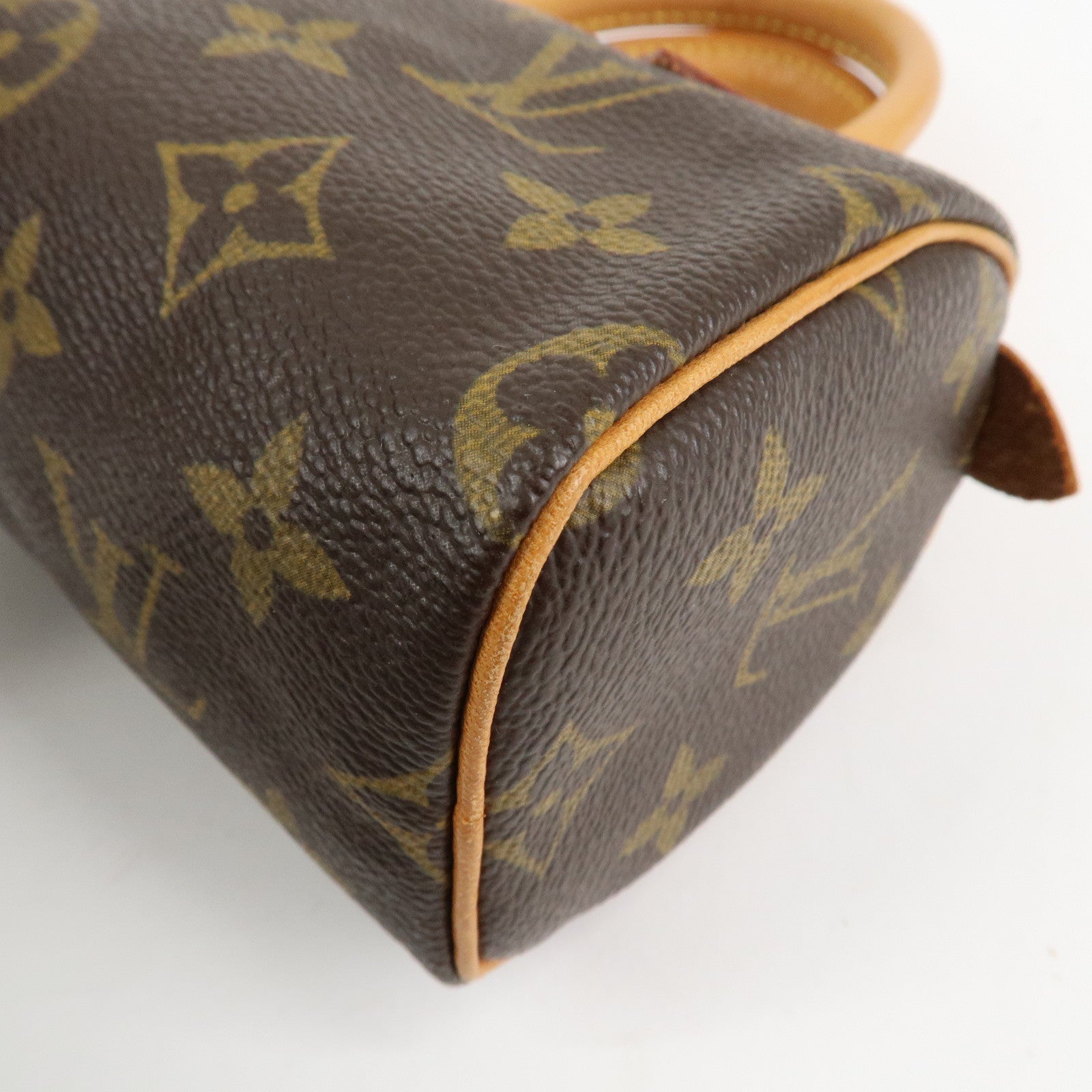 Louis Vuitton Monogram Mini Speedy Hand Bag Brown M41534 Used