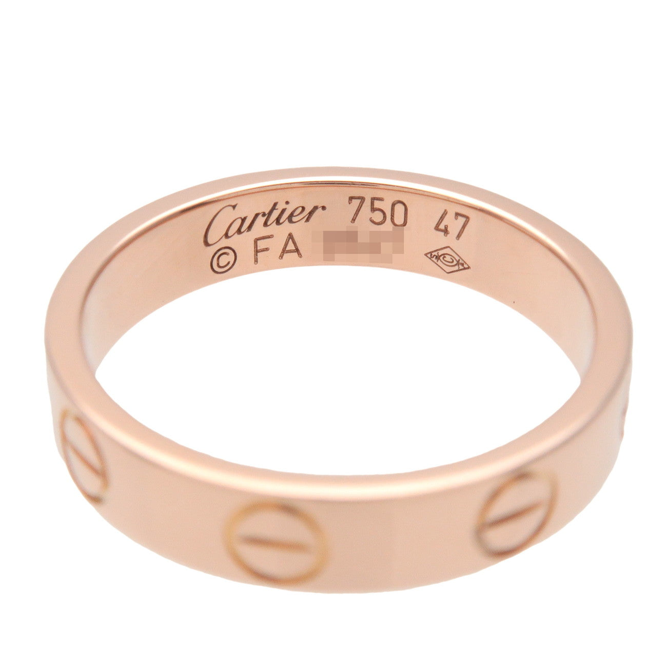 Cartier Mini Love Ring K18 750PG Rose Gold #47 US4.5 EU47 HK8.5-9