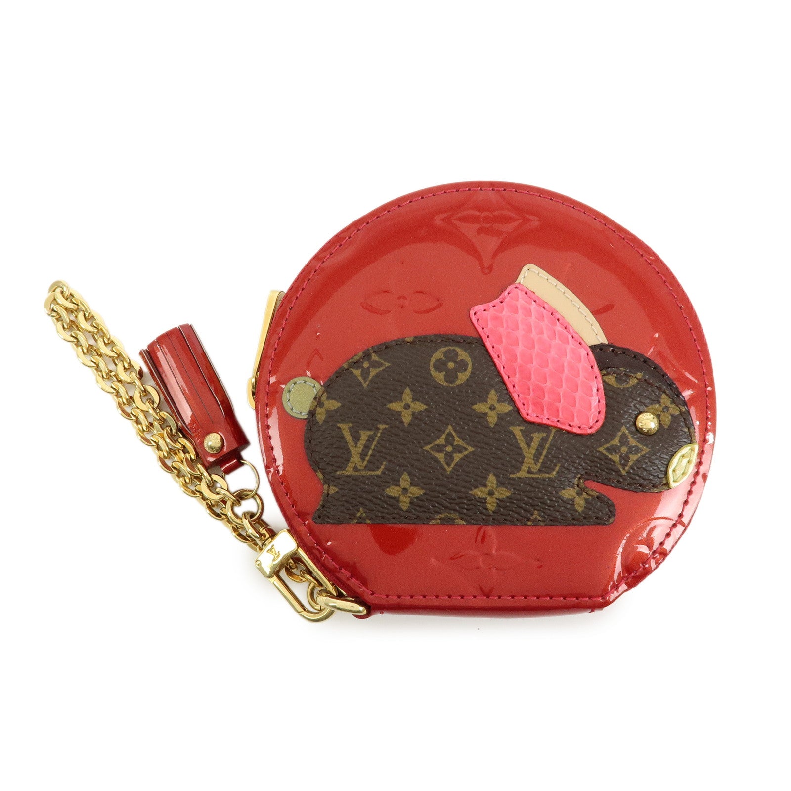 Louis Vuitton Monogram Vernis Leather Portemonnaie Lapin Coin Case