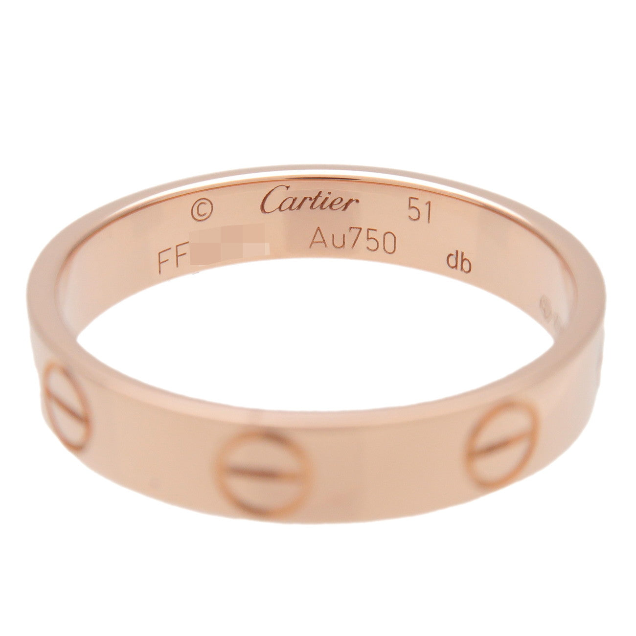 Cartier Mini Love Ring #52 K18 750PG Rose Gold US5.5 EU52 HK12.5