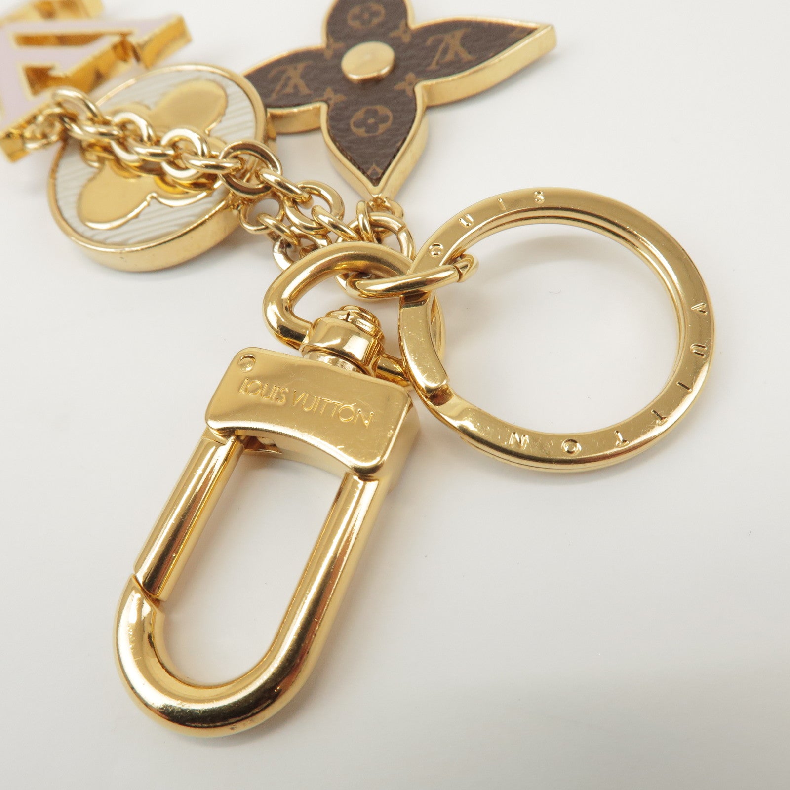 Louis Vuitton Porte Cles Spring Street Metal Bag Charm Gold M69008