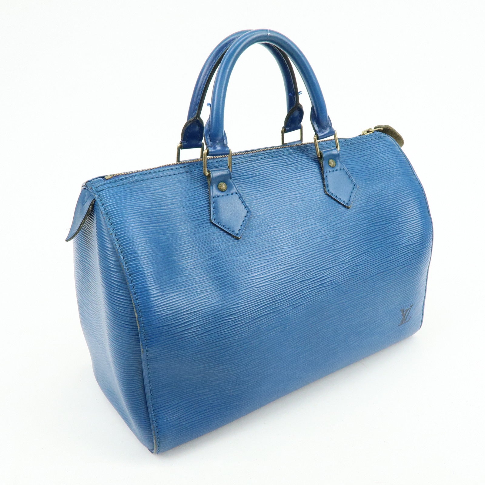 Louis Vuitton Epi Speedy 30 Hand Bag Boston Bag Blue M43005