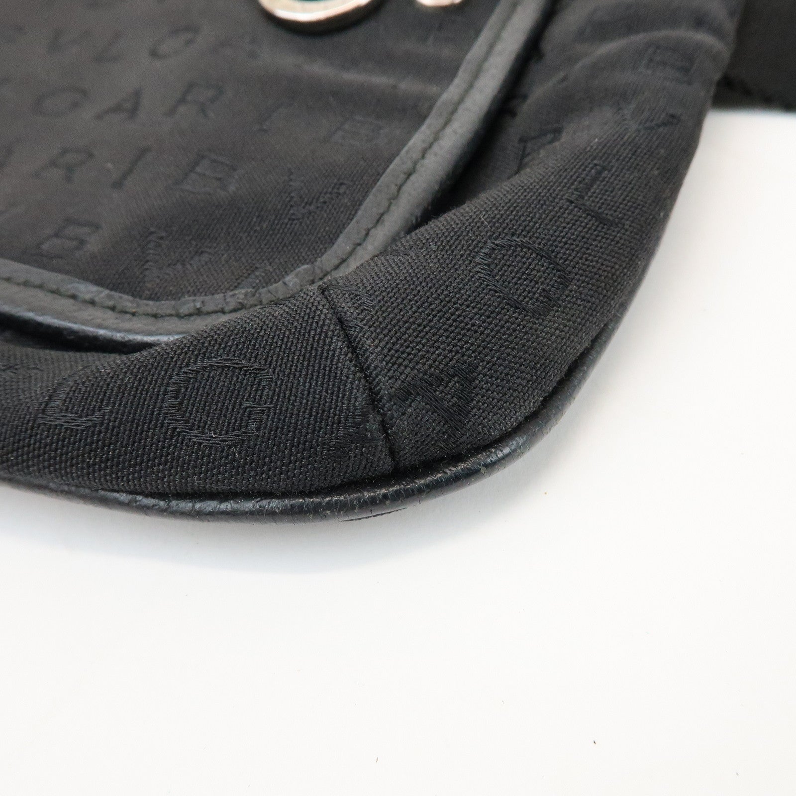 BVLGARI Logo Mania Canvas Leather Body Bag Waist Bag Black