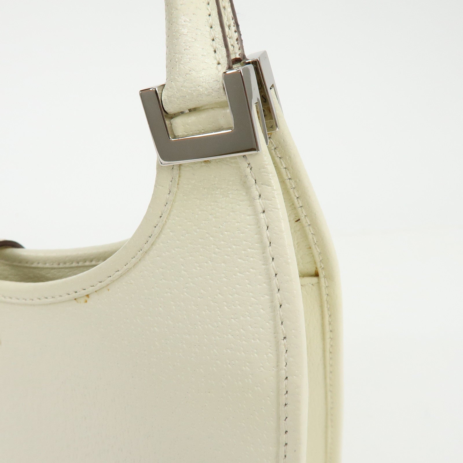 GUCCI Jackie GG Leather Shoulder Bag Hand Bag White 002.1068