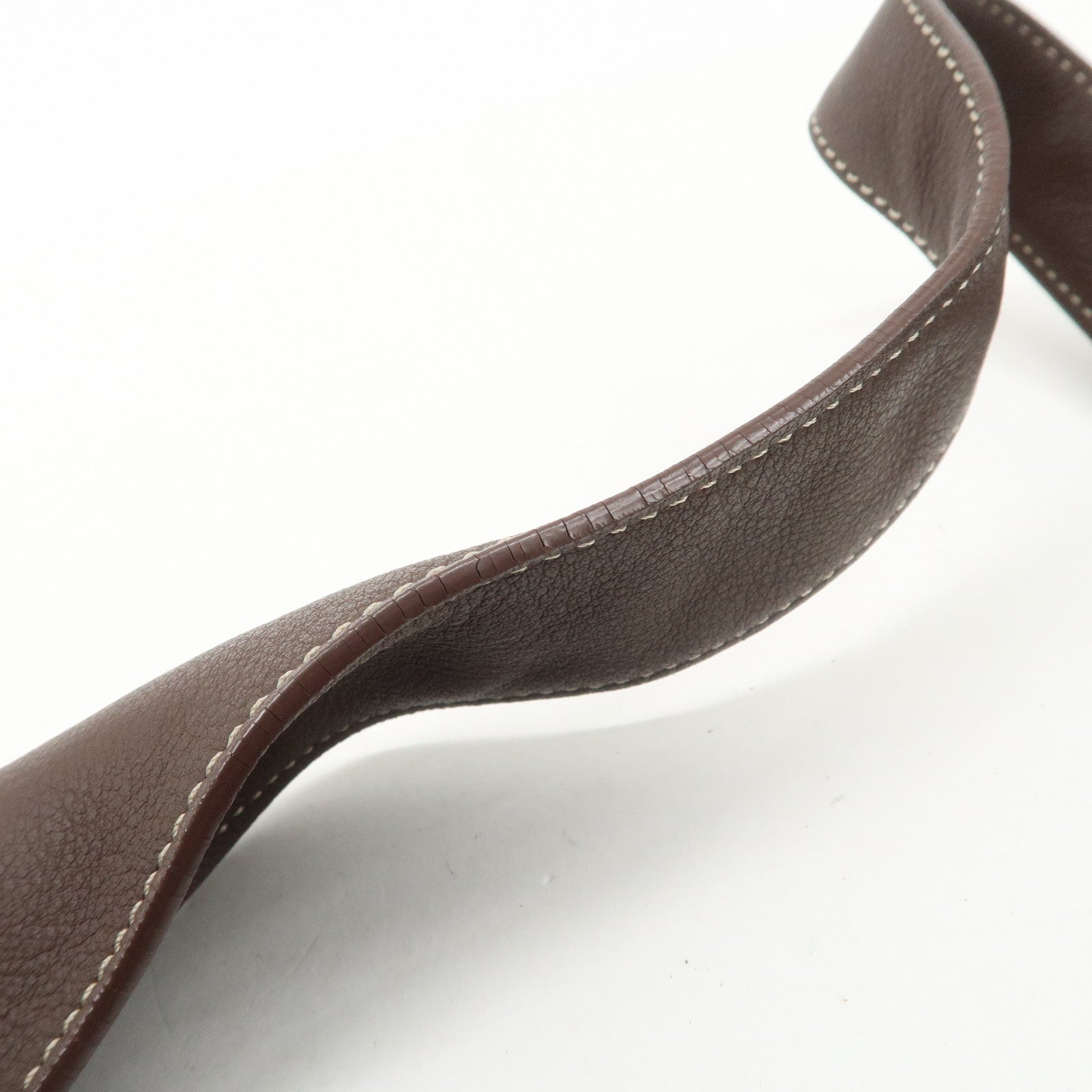 LOEWE Leather Suede Shoulder Bag Hand Bag Brown Red Gold HDW