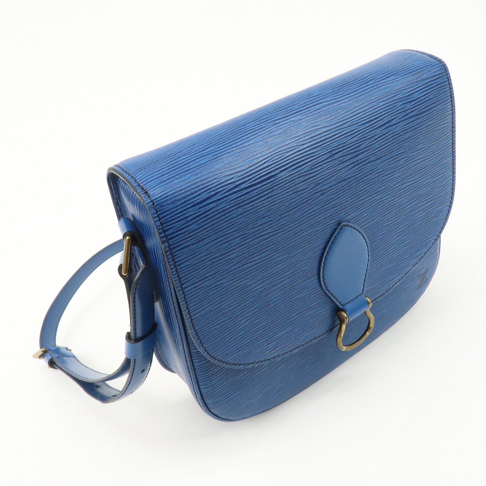 Louis Vuitton Epi Saint Cloud Shoulder Bag Toledo Blue M52195