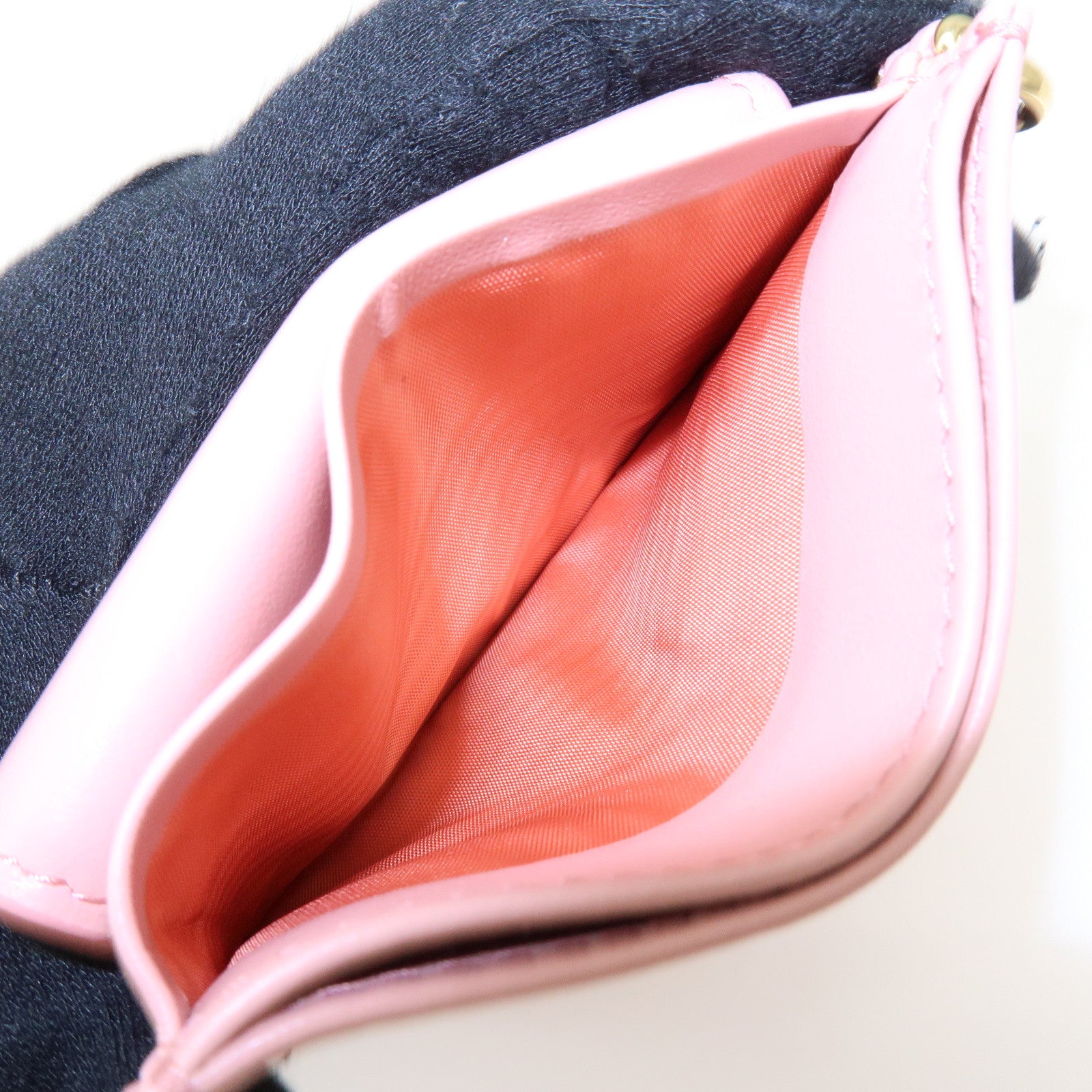 MIU MIU Madras Love Envelope Pouch Card Case Coin Case Pink 5MF025