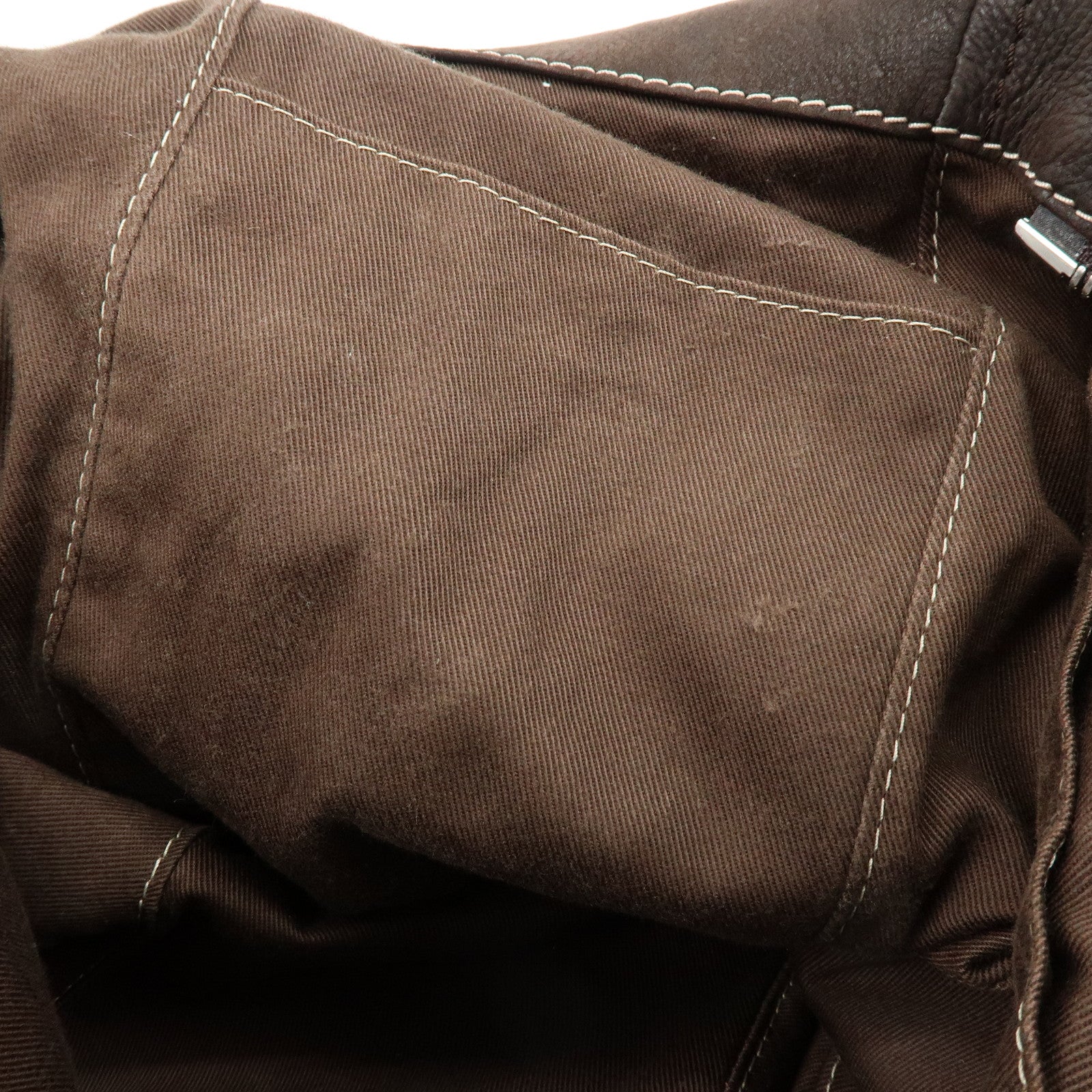 LOEWE Anagram Leather 2Way Bag Boston Bag Shoulder Bag Brown