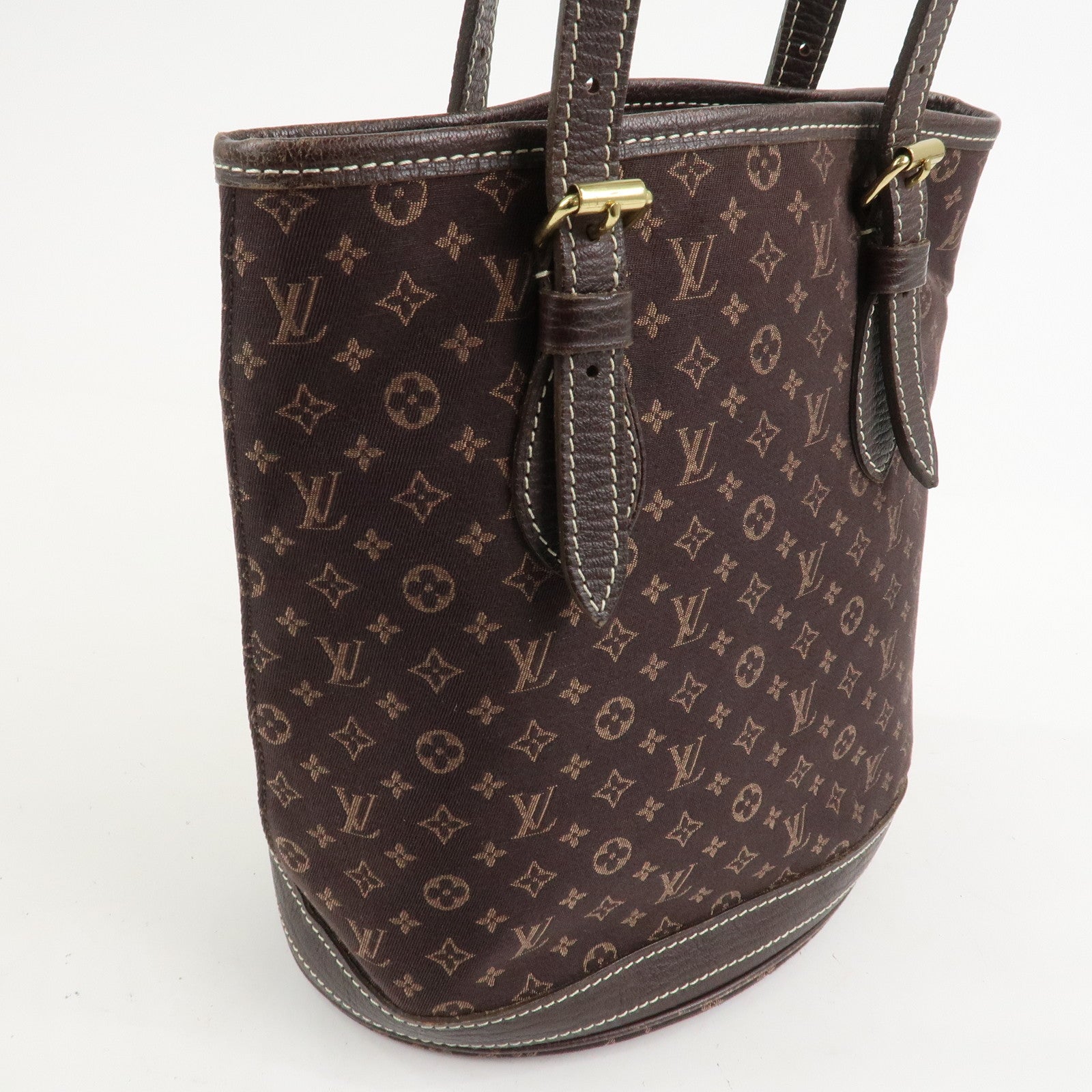 Louis Vuitton Monogram Idylle Mini Lin Bucket PM Hand Bag M95226