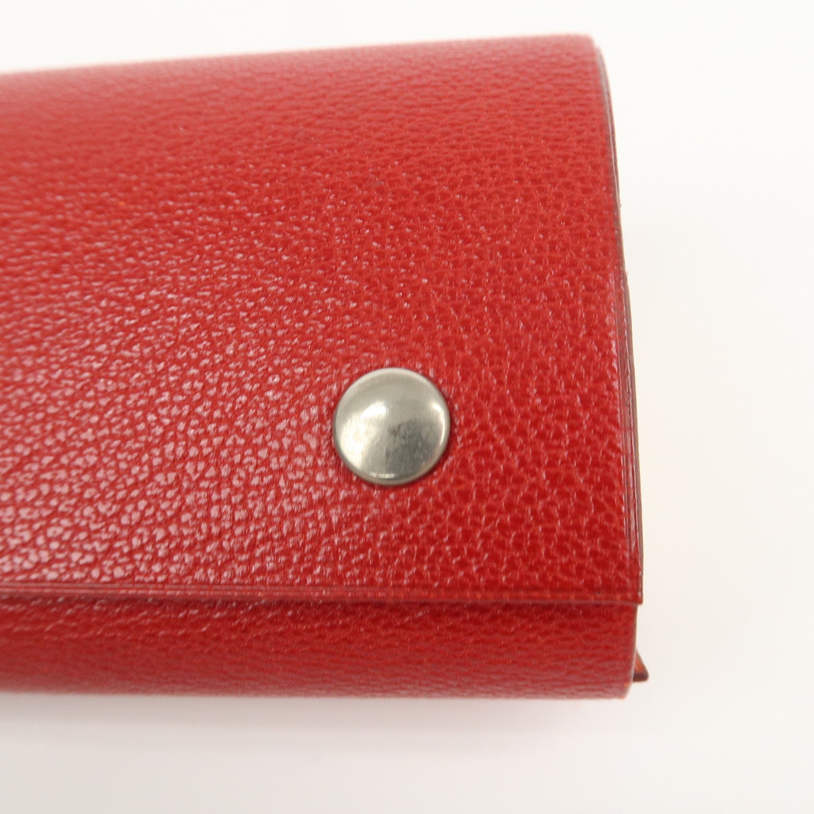 HERMES Cahier Rouleaul Leather Notebook Cover Red