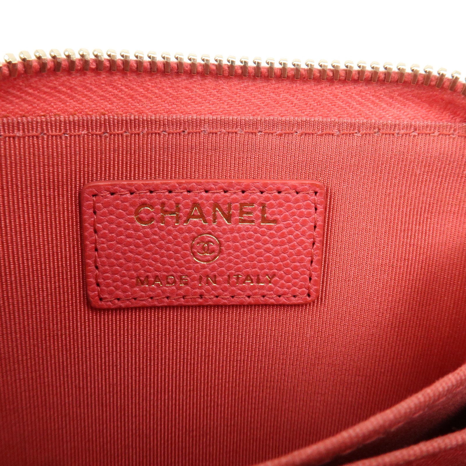 CHANEL COCO Mark Matelasse Caviarskin Classic Zippy CoinCase AP0216