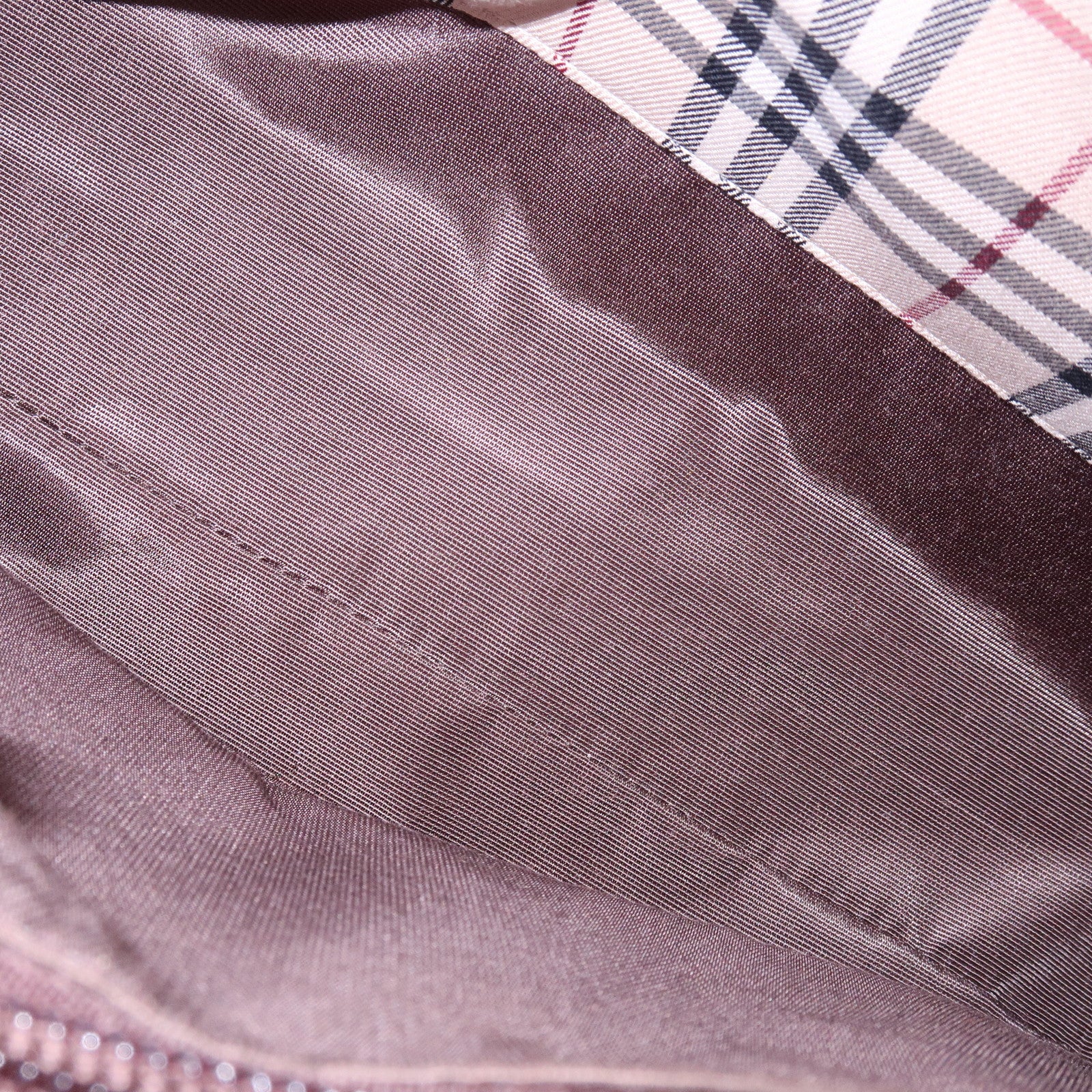 BURBERRY Logo Leather Hand Bag Tote Bag Brown