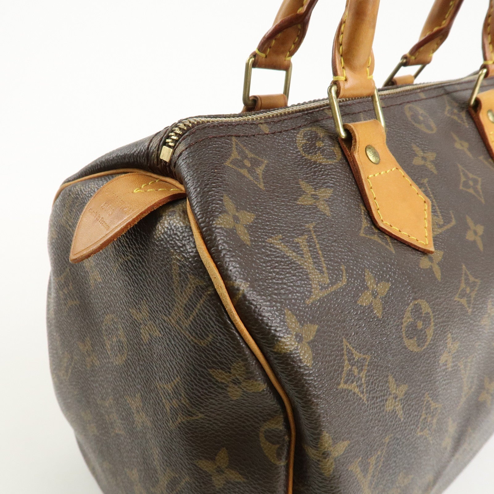 Louis Vuitton Monogram Speedy 30 Boston Bag Hand Bag Brown M41526 Used