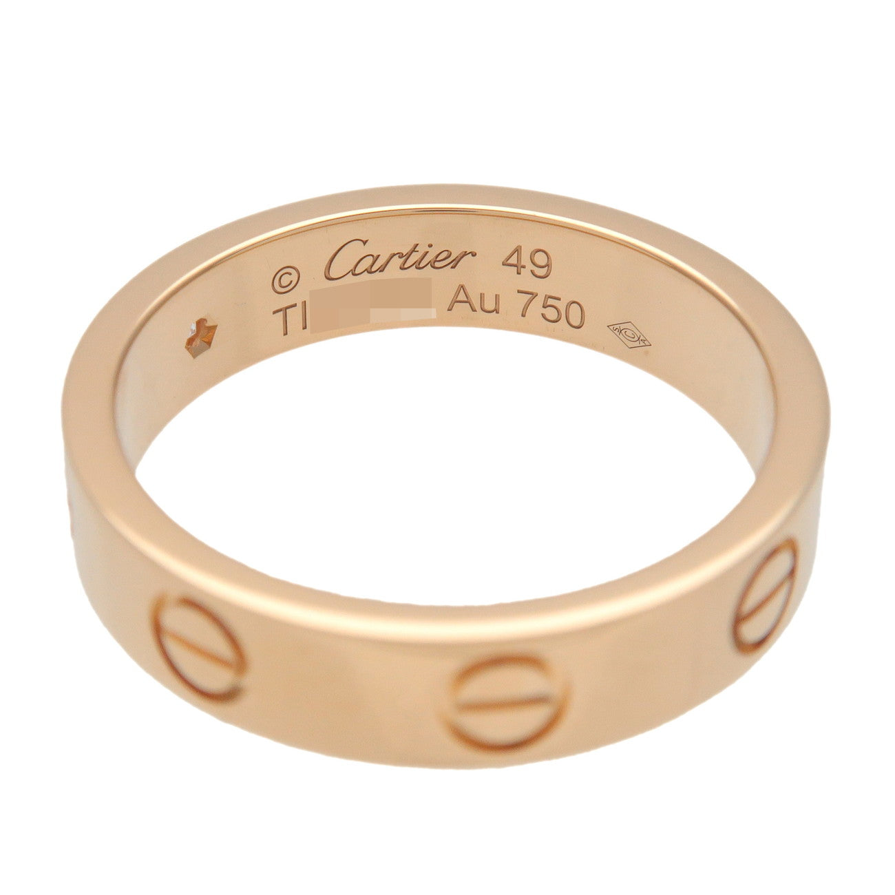 Cartier Mini Love 1P Diamond Ring K18 750 #49 US5 EU9 HK49