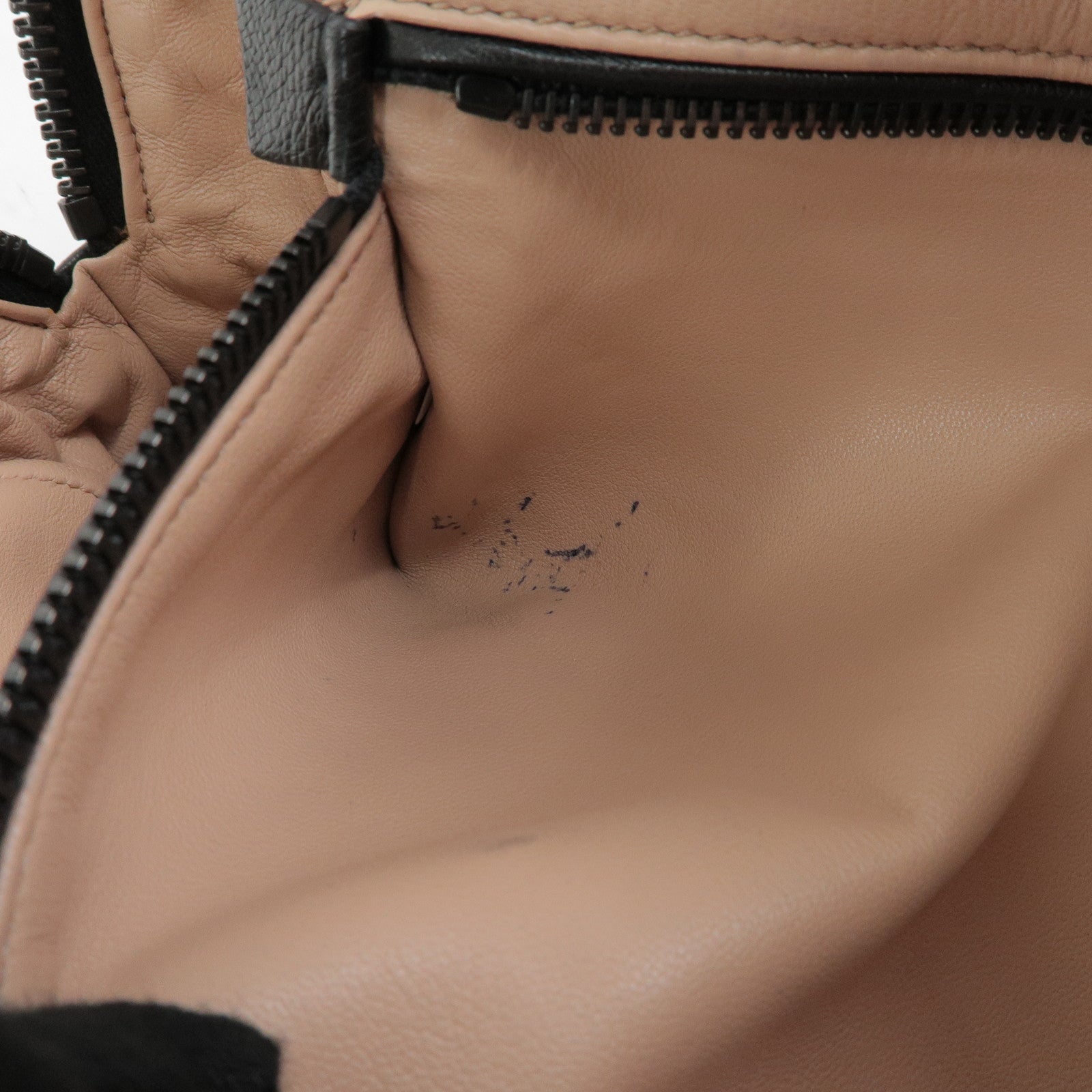 PRADA Leather Boston Bag Hand Bag Black BL0758