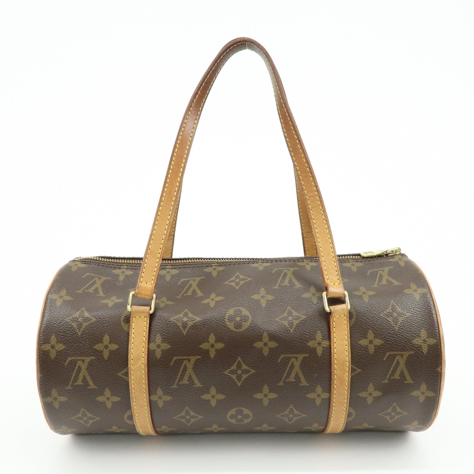 Louis Vuitton Monogram Papillon 30 Hand Bag Brown M51385