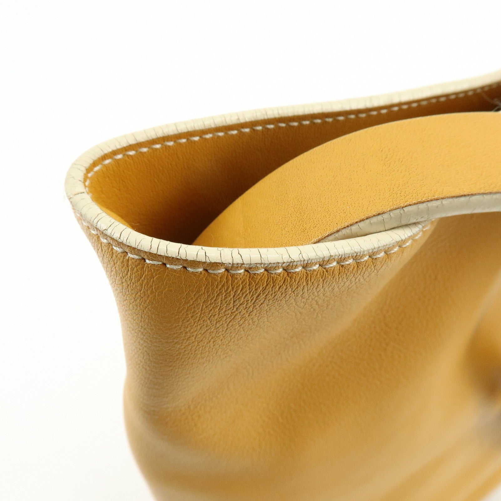 LOEWE Leather Shoulder Bag Hand Bag Light Brown