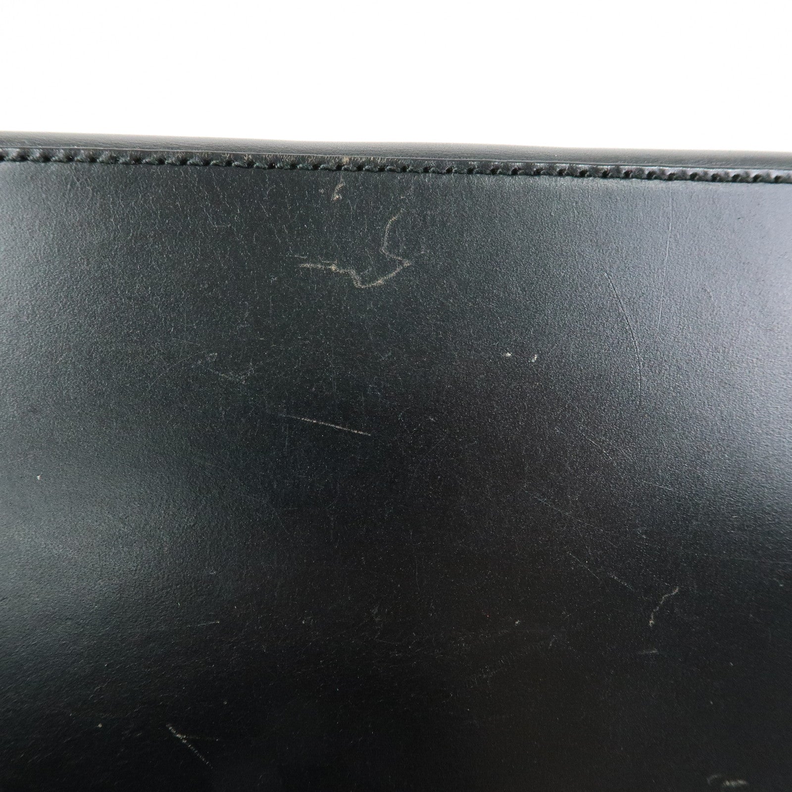 GUCCI Logo Leather Shoulder Bag Hand Bag Black 001.3766