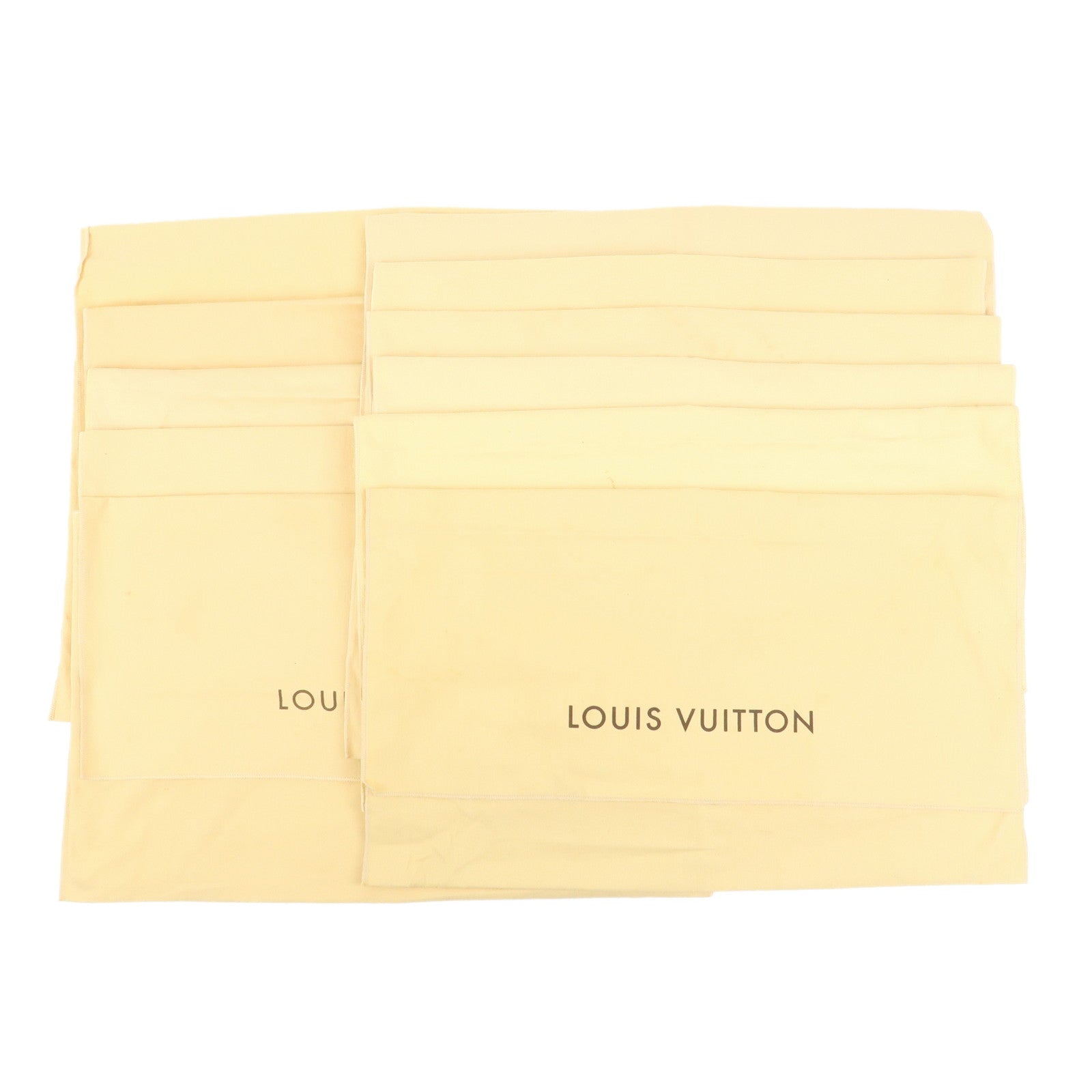 Louis Vuitton Set of 11 Dust Bag Storage Bag Flap Beige