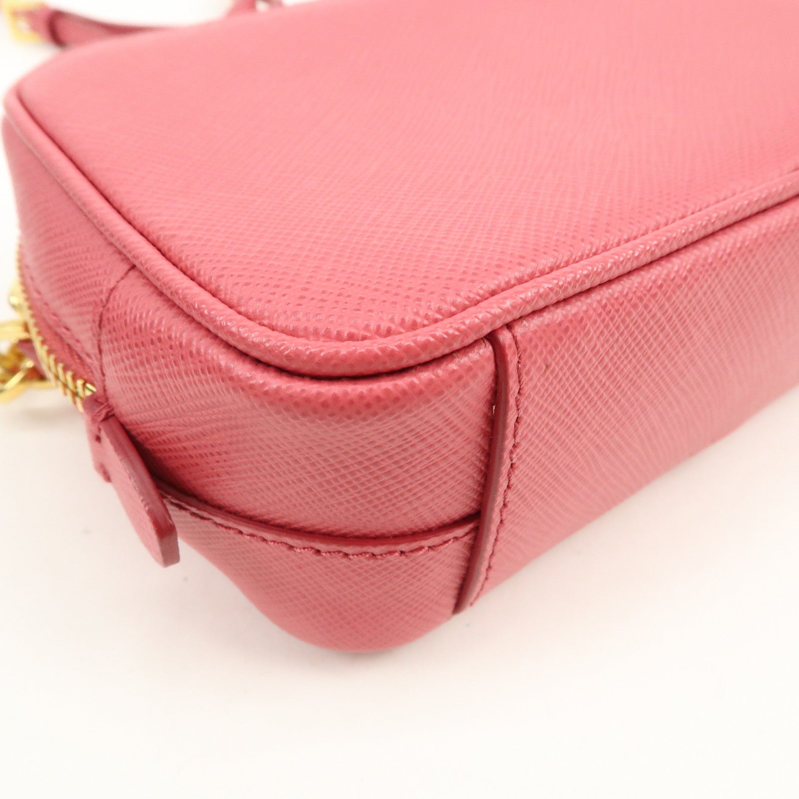 PRADA Saffiano Leather Ribbon Mini Shoulder Bag Camera Bag 1N1674