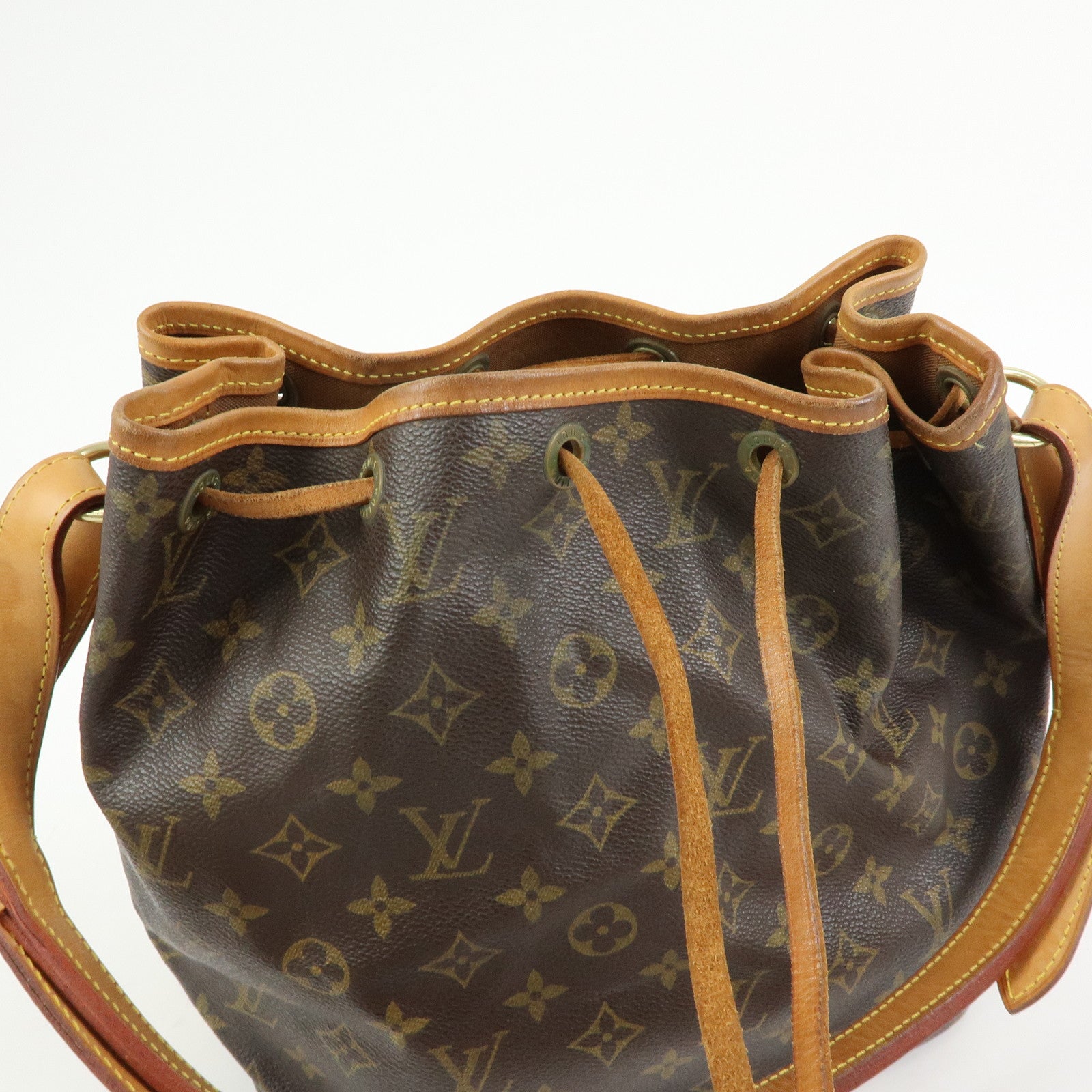 Louis Vuitton Monogram Petit Noe Shoulder Bag Brown M42226