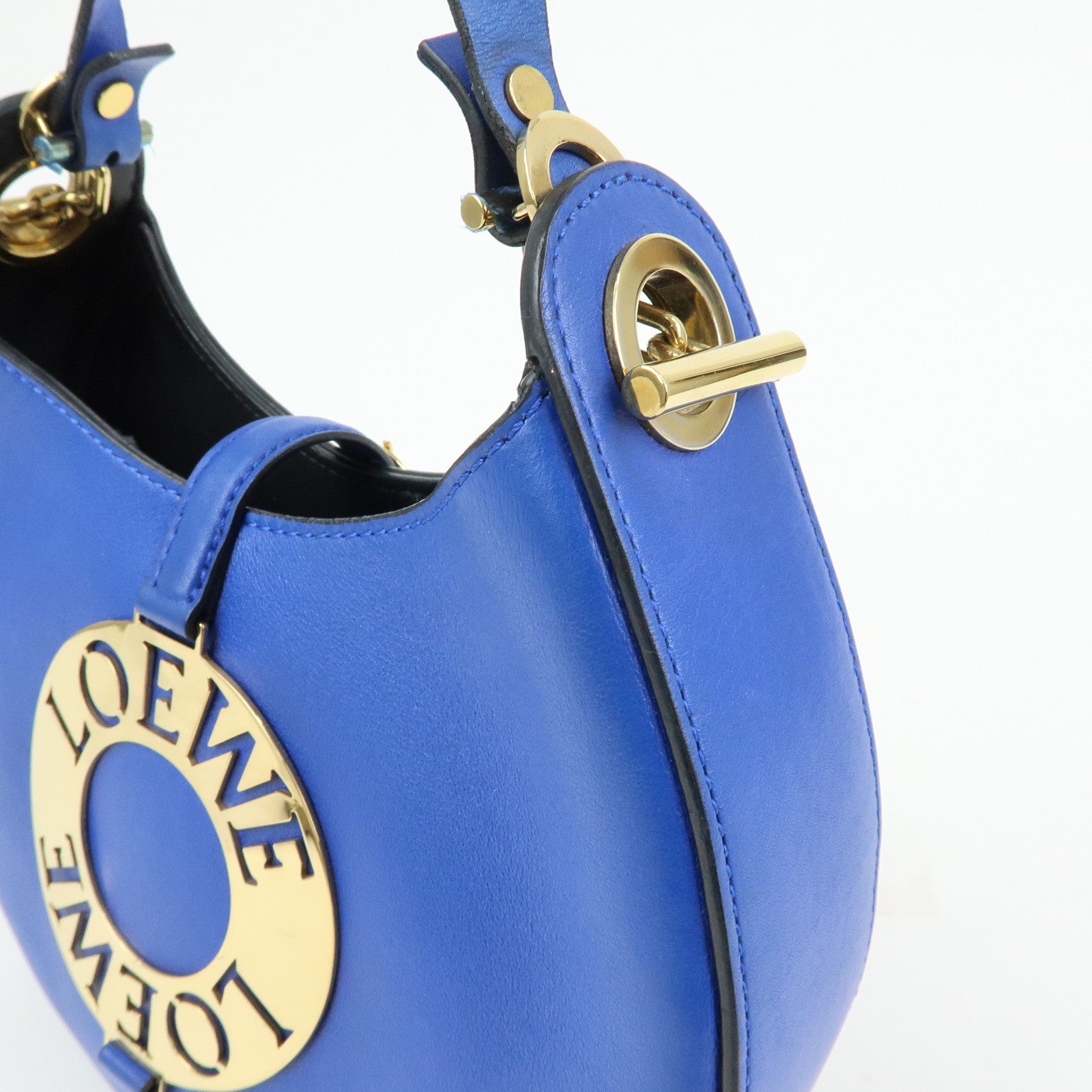 LOEWE Joyce Calf Leather Shoulder Bag Crossbody Bag Blue