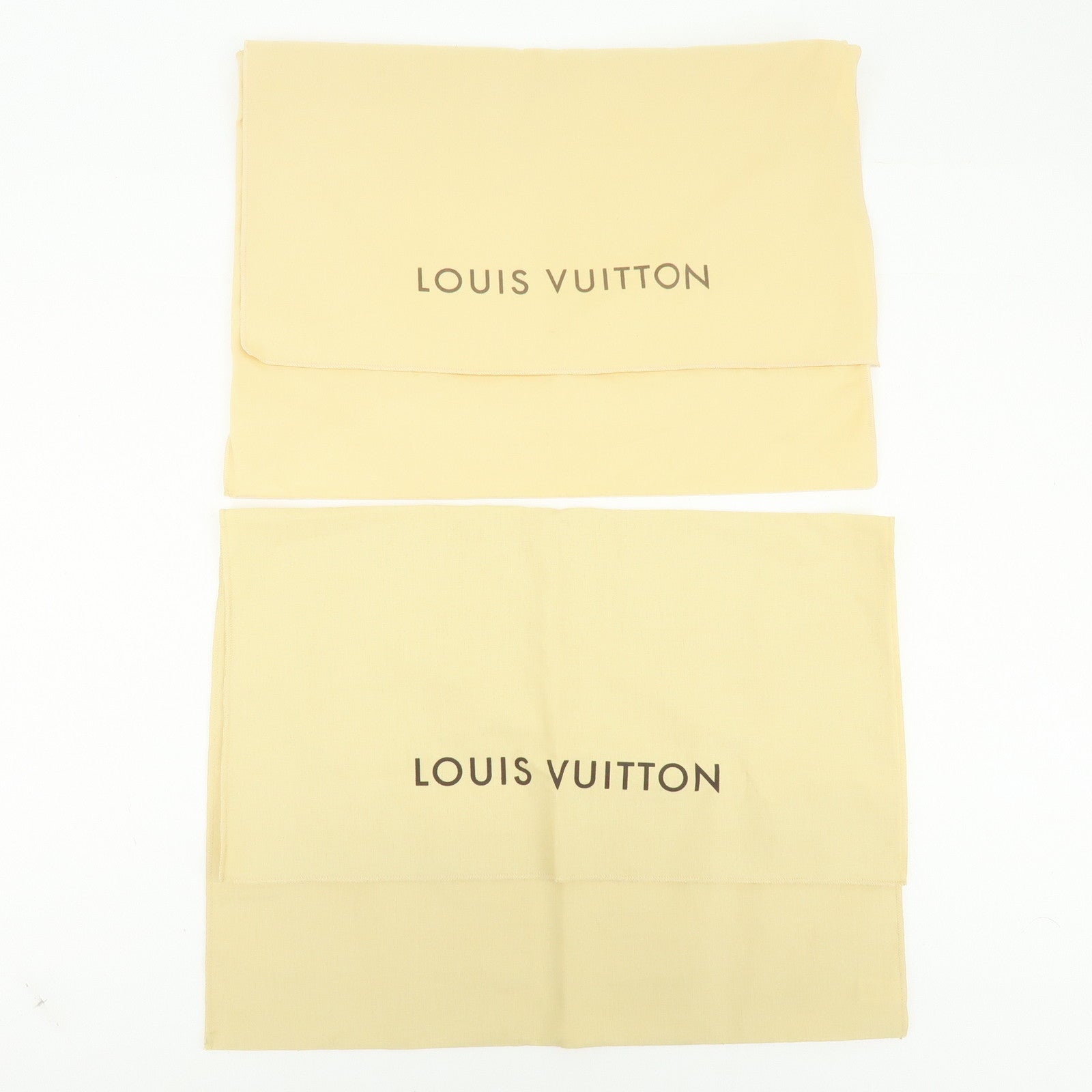 Louis Vuitton Set of 12 Dust Bag Storage Bag Flap Style Beige