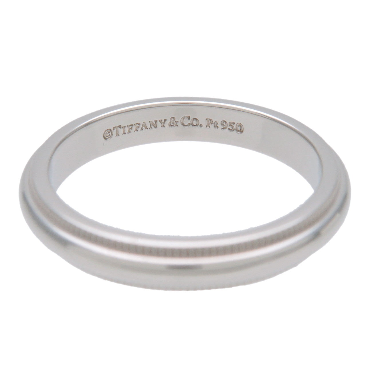 Tiffany & Co Milgrain Band Ring PT950 Platinum US5.75 EU51 HK12.5