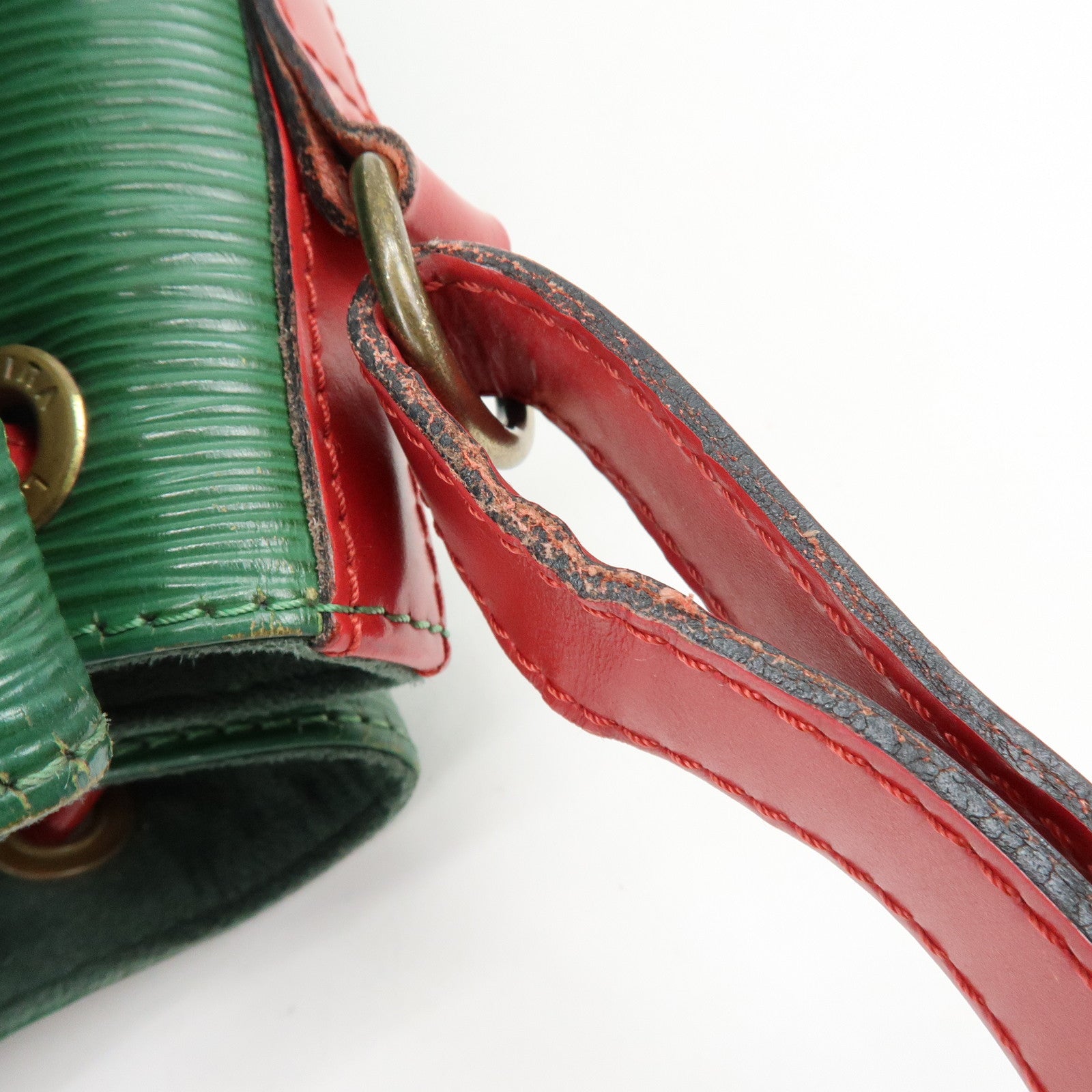 Louis Vuitton Epi Petit Noe Shoulder Bag Green Red M44147