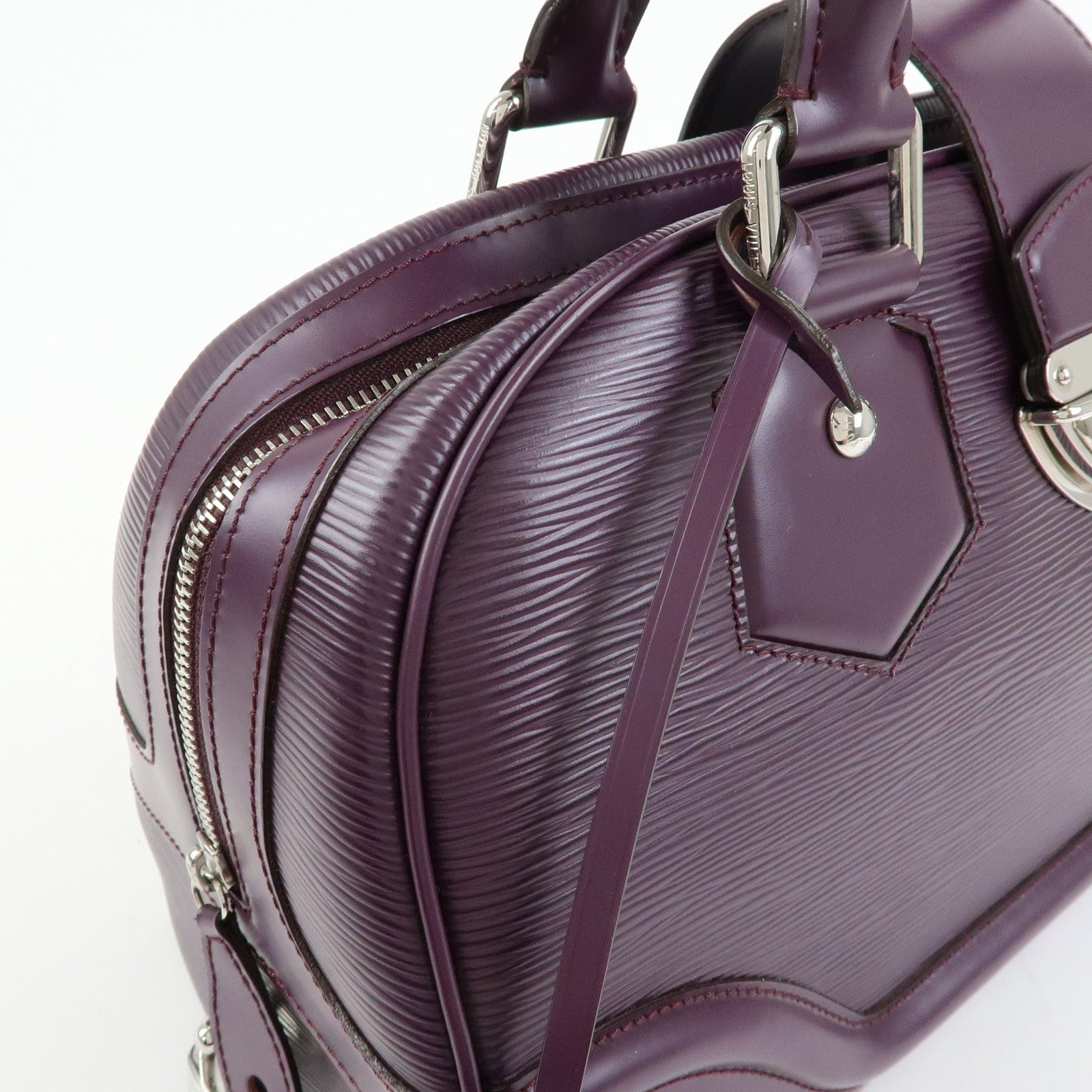 Louis Vuitton Epi Bowling Montaigne GM Hand Bag Cassis M5931K