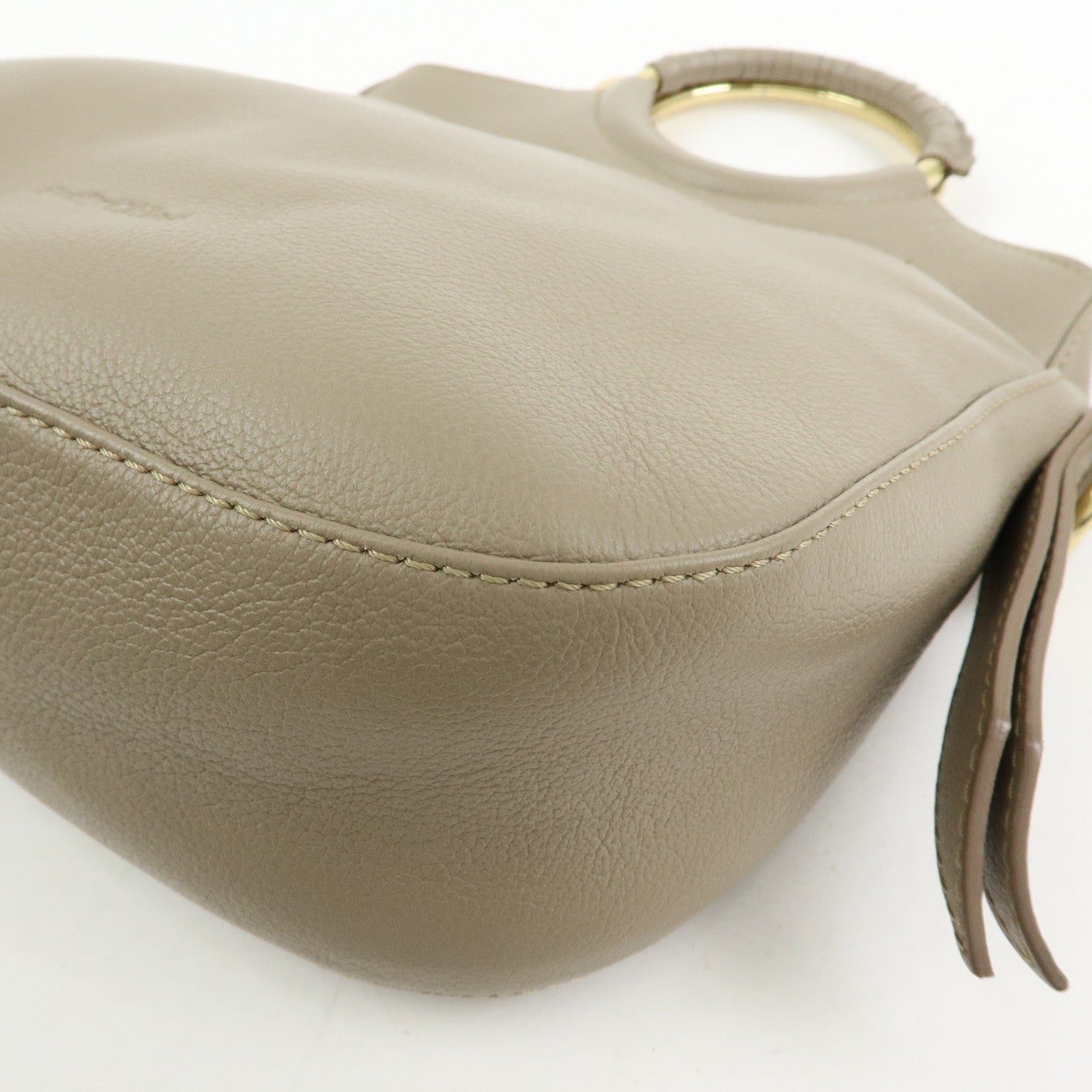 Chloe See by Chloe Joan Leather 2Way Bag Shoulder Hand Bag Gray