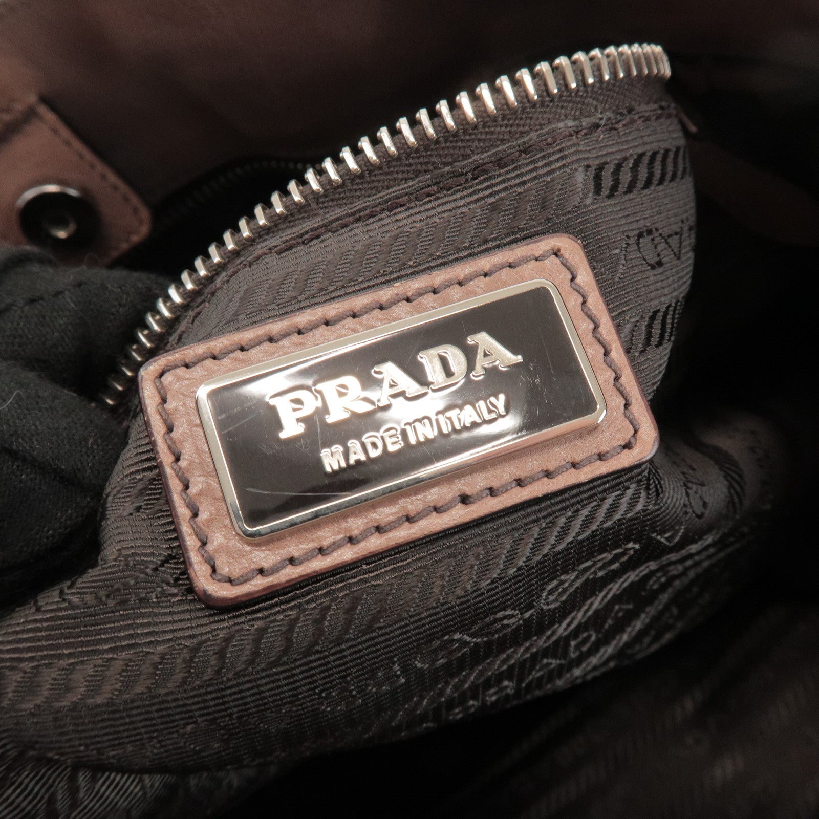 PRADA Leather 2Way Bag Hand Bag Shoulder Bag Brown BN1592