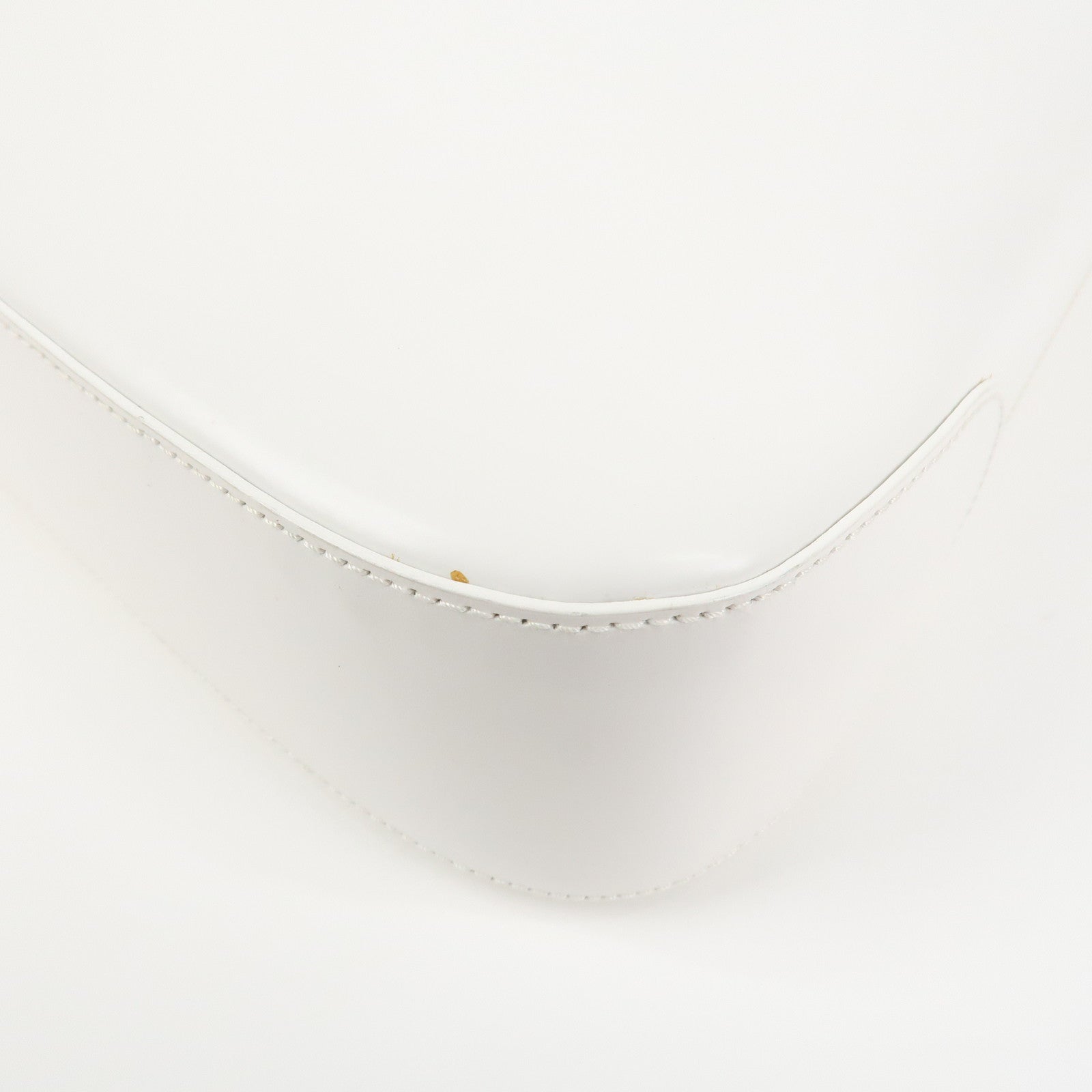 Ferragamo Gancini Leather Shoulder Bag Hand Bag White Silver