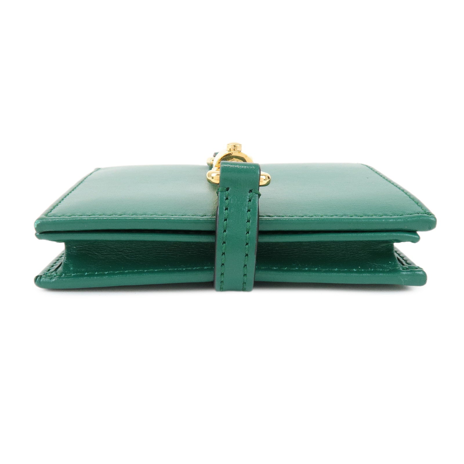 GUCCI Jackie 1961 Leather Bi-Fold Compact Wallet Green 645536