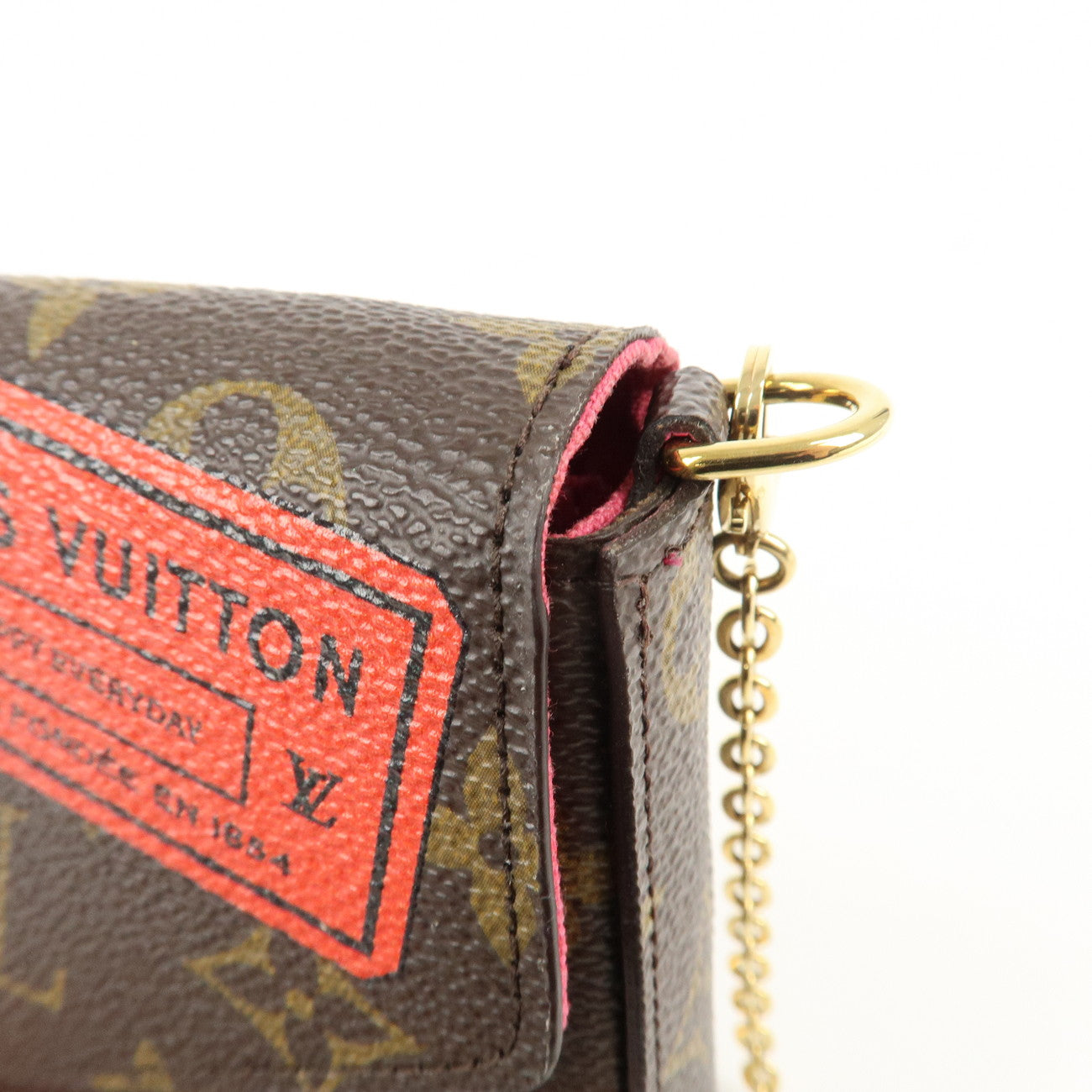 Louis Vuitton Monogram World Tour Pochette Felicie Brown MI4157 Used