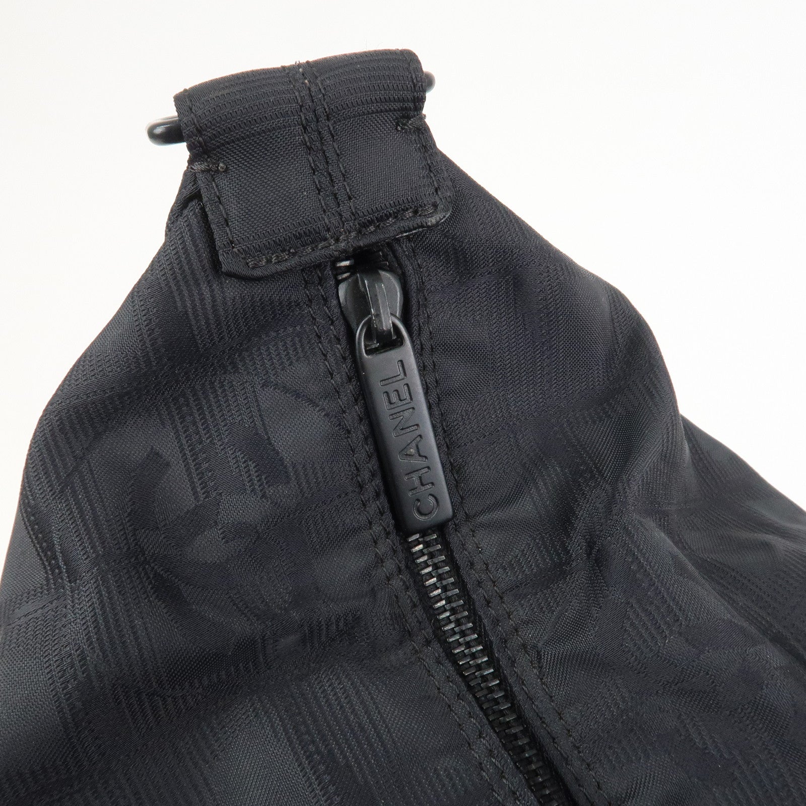 CHANEL New Travel Line Nylon Jacquard 2Way Boston Shoulder Bag